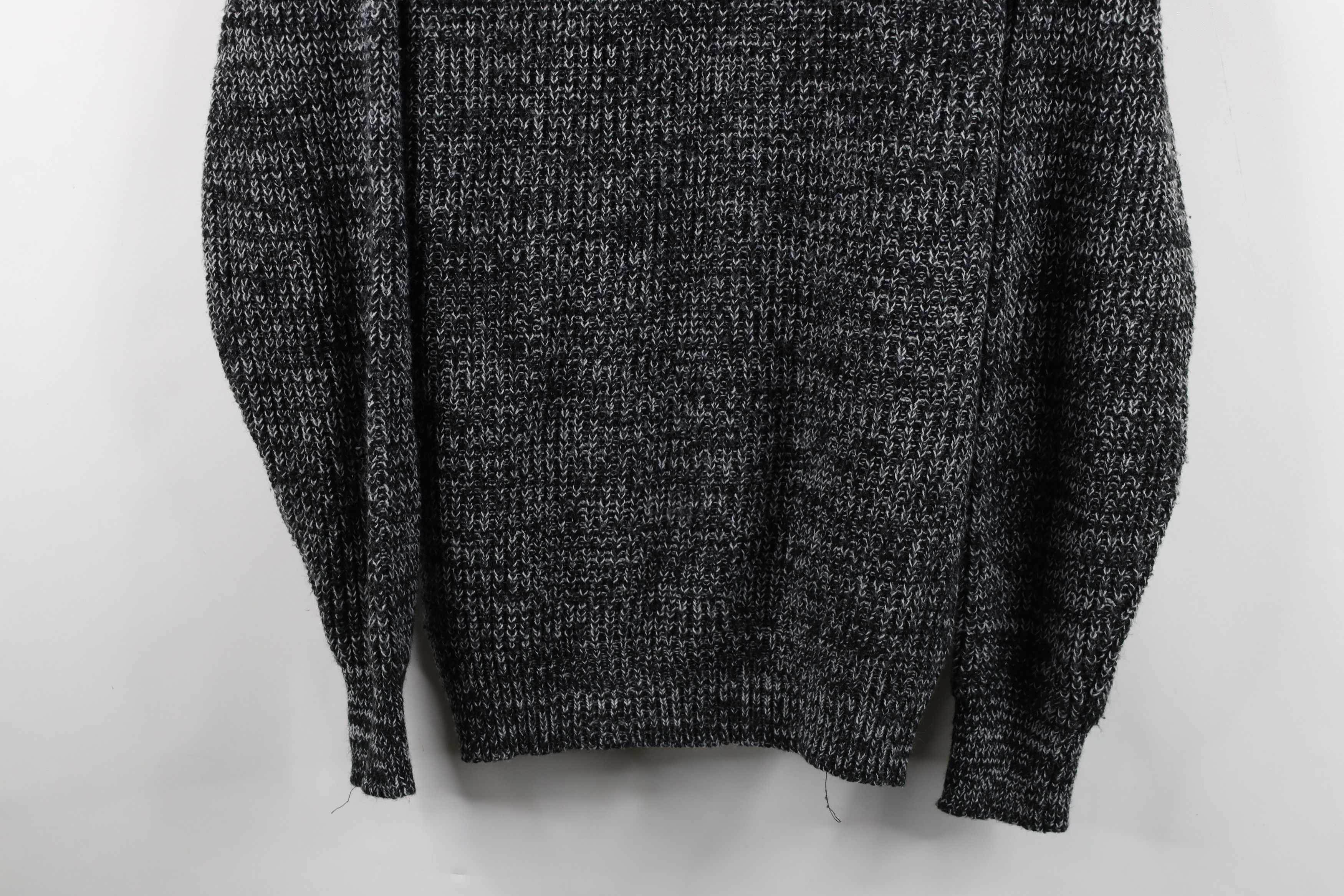 Vintage Vintage 90s Streetwear Ribbed Knit Crewneck Sweater Black Size US XL / EU 56 / 4 - 3 Thumbnail
