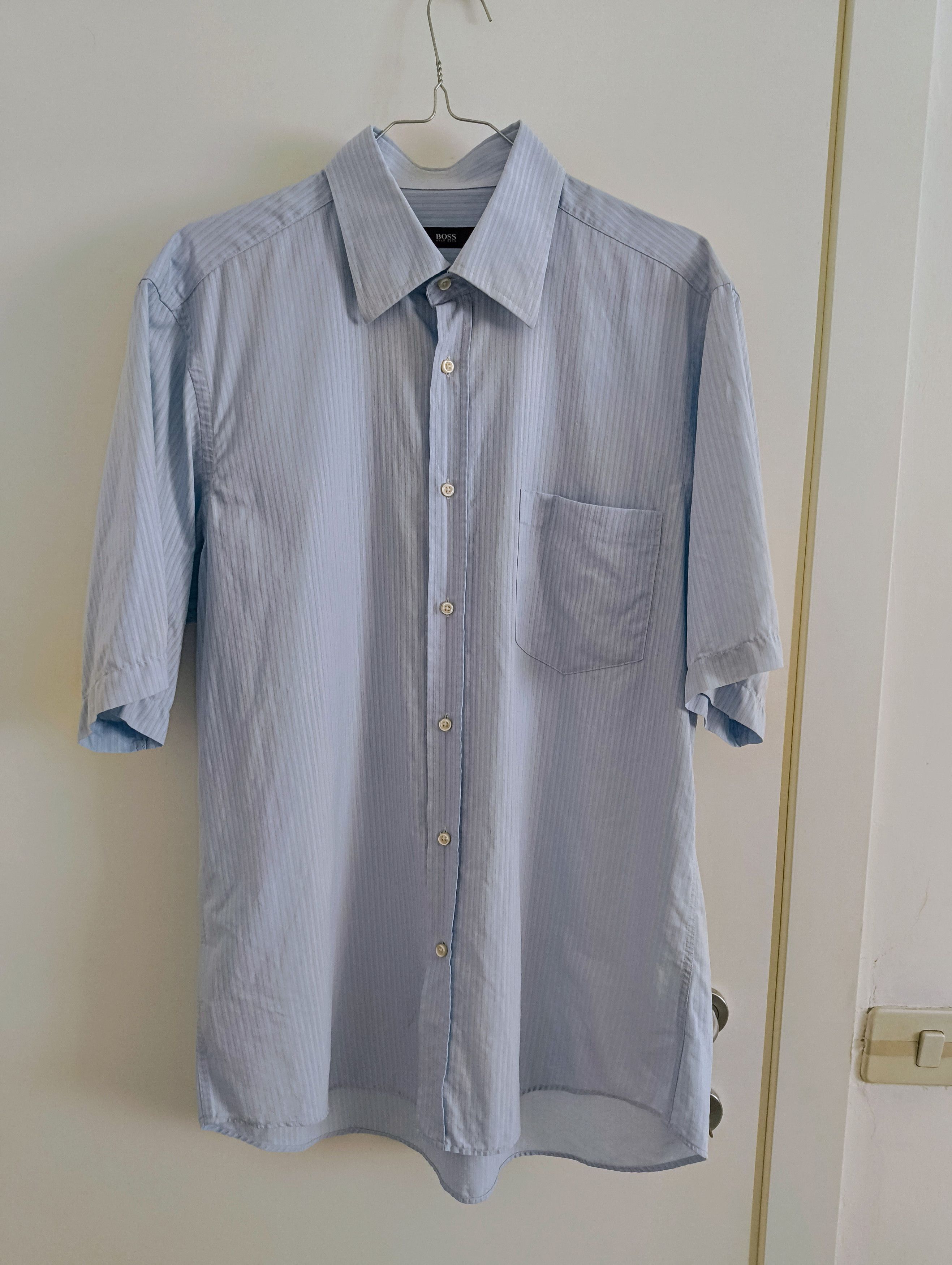 Hugo Boss Hugo Boss Short Sleeve Shirt – Size 16.5 / L – 100% Cotton Size US L / EU 52-54 / 3 - 1 Thumbnail