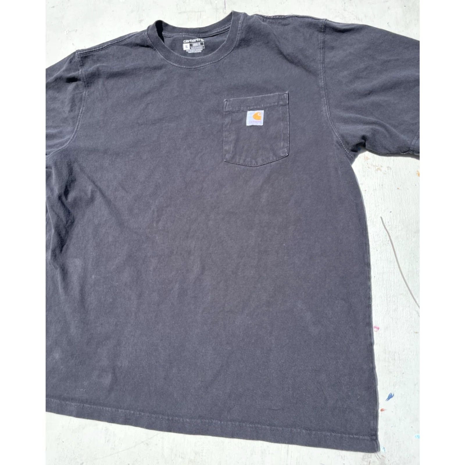 Carhartt Carhartt Men's T-Shirt XL Black Logo Pocket Crew Loose Cotton Workwear Street Size US XL / EU 56 / 4 - 6 Thumbnail