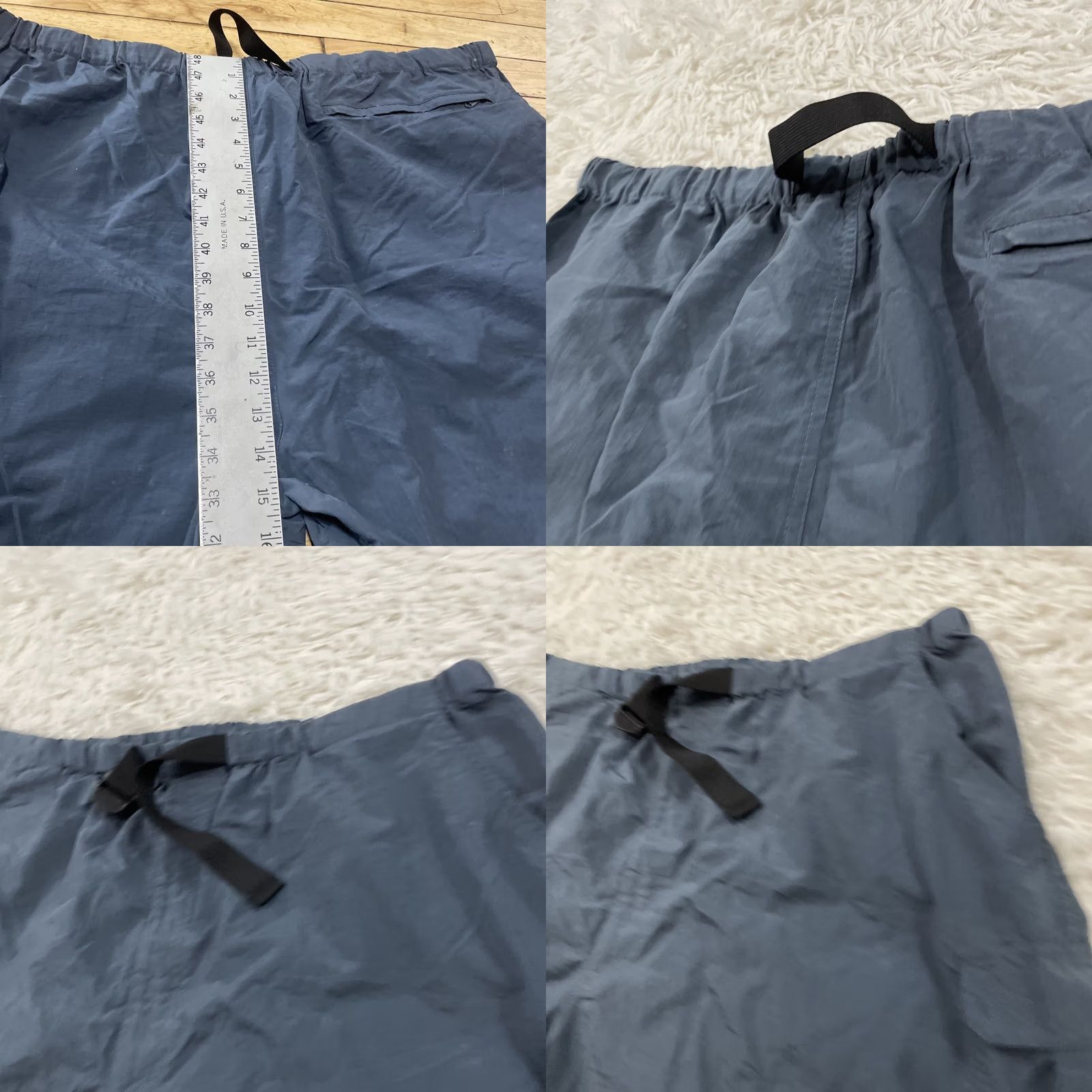 Vintage VINTAGE Unbranded Nylon Shorts Mens 2XL Gray Slim Belted Cargo-Pocket 90s Activewear Gym & Training Mens Size US 39 - 9 Thumbnail