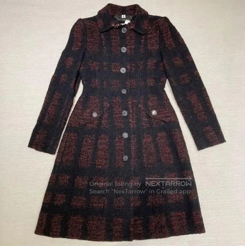 Burberry Burberry Multicolor Wool Midi Coat for Women. Size S / US 4 / IT 40 - 1 Thumbnail