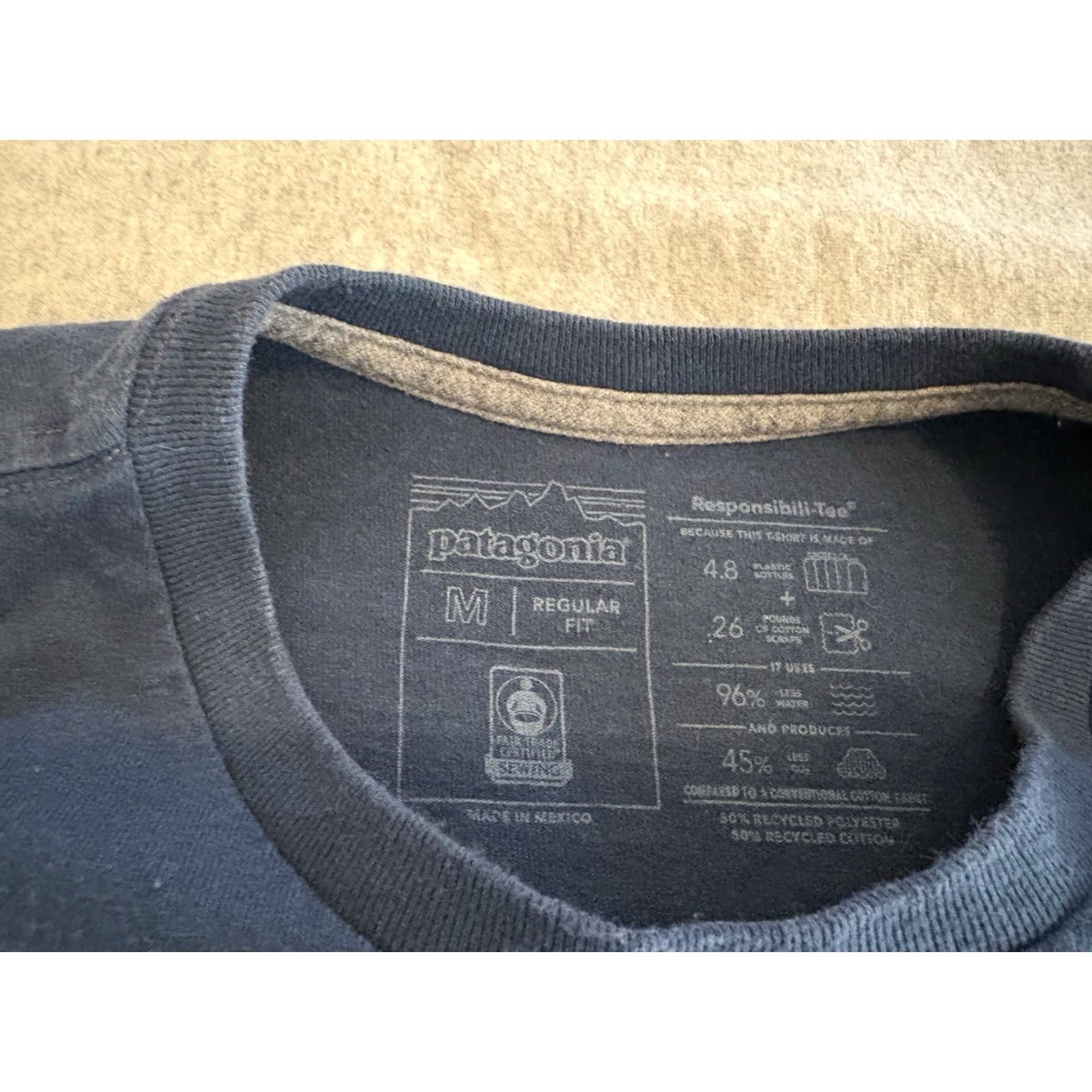 Patagonia Patagonia Big Logo Blue Tee Shirt Size Medium Size US M / EU 48-50 / 2 - 4 Thumbnail