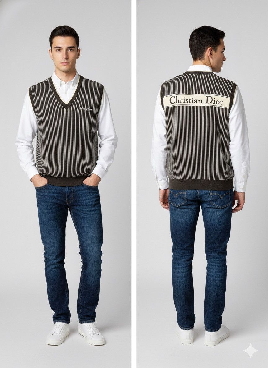 Christian Dior Monsieur Christian Dior Monsieur Sports 90s Knitwear Vest Size US L / EU 52-54 / 3 - 1 Thumbnail