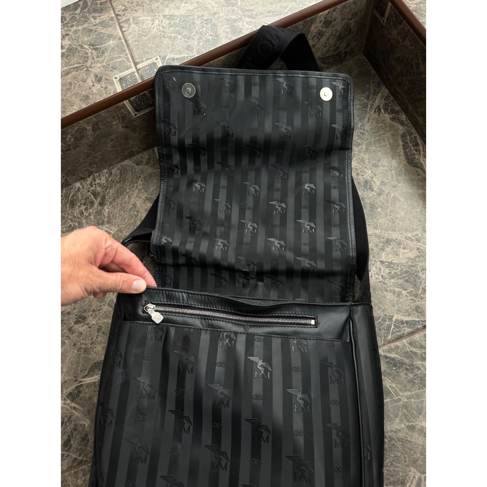 Vintage VTG Maison Mollerus Crossbody Monogram Messenger Bag Size ONE SIZE - 11 Thumbnail