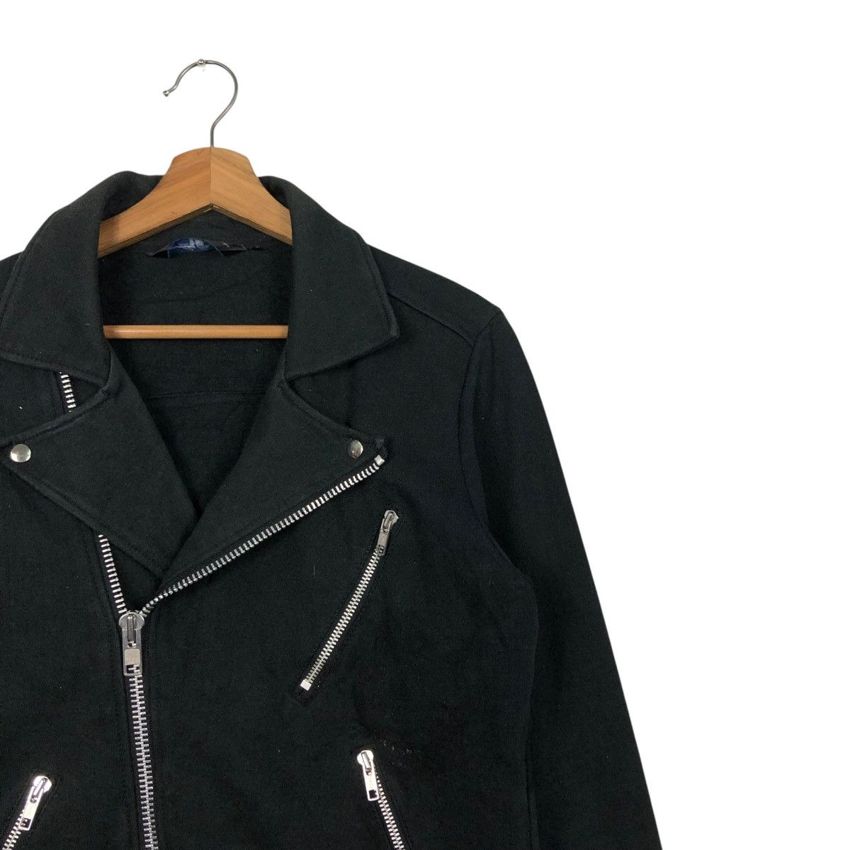 Japanese Brand 🔥VINTAGE CROPPED BIKER JACKET SHIPS DOUBLE COLLAR BONDAGE Size US S / EU 44-46 / 1 - 8 Thumbnail