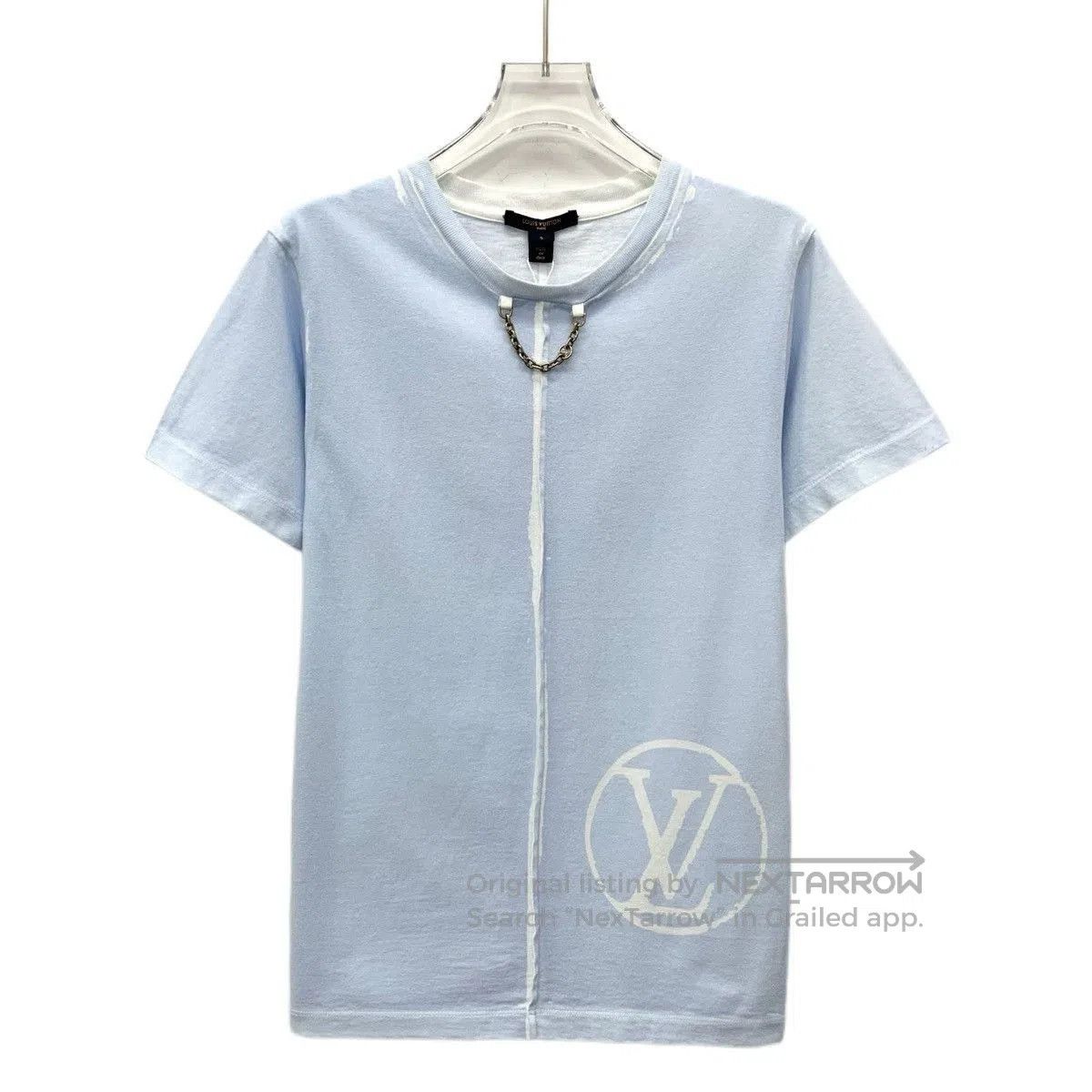 Louis Vuitton Blue Short Sleeve Shirt with Chain Detail. Size US S / EU 44-46 / 1 - 1 Thumbnail