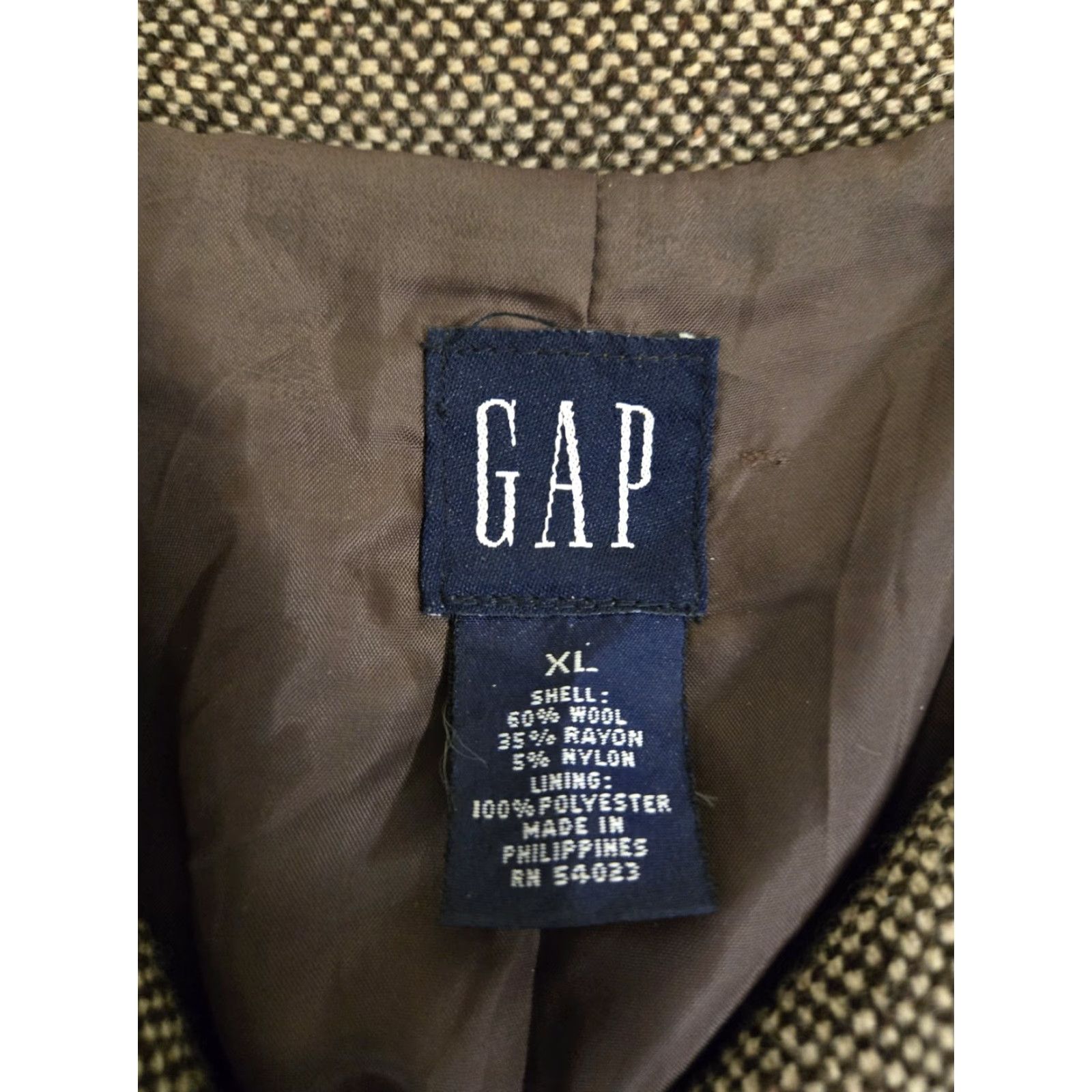 Gap GAP Blazer Womens XL Wool Blended Pea Coat JACKET Gray Lined Double Breasted Button Front Vintage No Size XL / US 12-14 / IT 48-50 - 3 Thumbnail