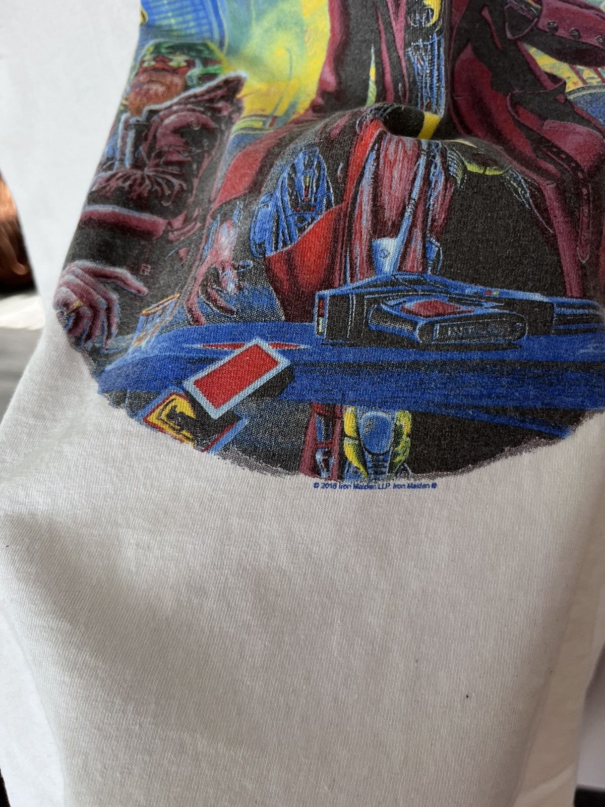 Band Tees Vintage Iron Maiden Make My Day White 2/4 T-Shirt Rock Band Size US L / EU 52-54 / 3 - 4 Thumbnail