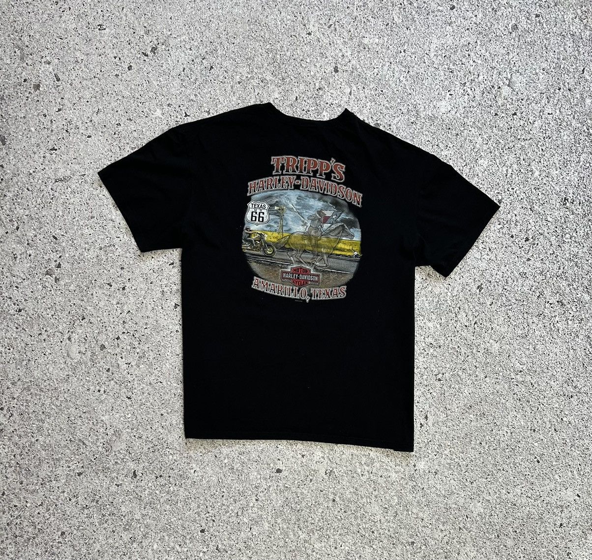 Band Tees × Harley Davidson × Vintage Vintage 2014 Trip’s Harley Davidson Texas Route 66 T-Shirt Size US XXL / EU 58 / 5 - 3 Thumbnail