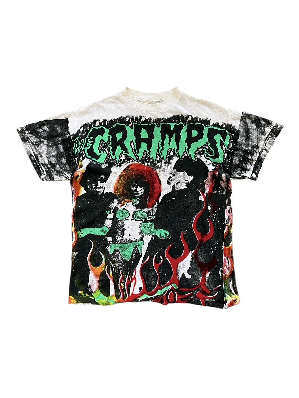 Vintage 1980s Bootleg The Cramps Overprint Mosquitohead