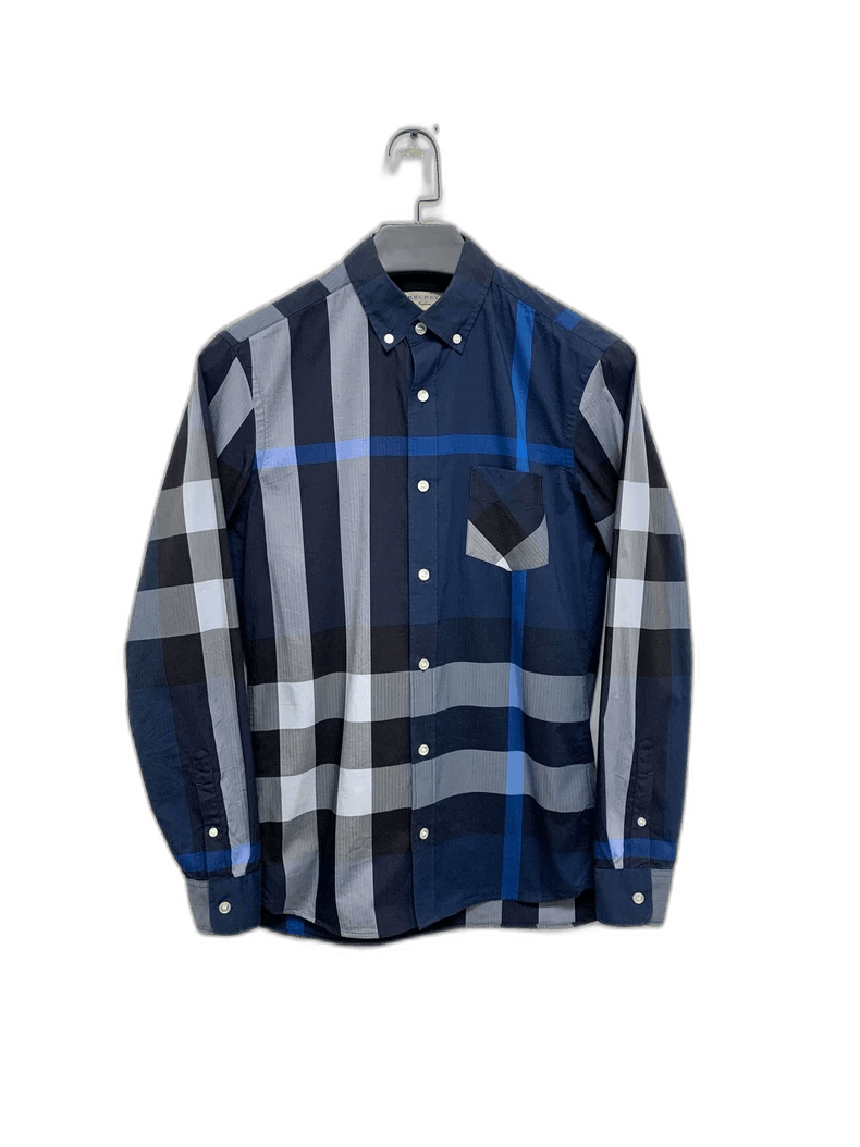 Burberry Burberry Blue Check Button-Up Shirt Size XS / US 0-2 / IT 36-38 - 1 Thumbnail