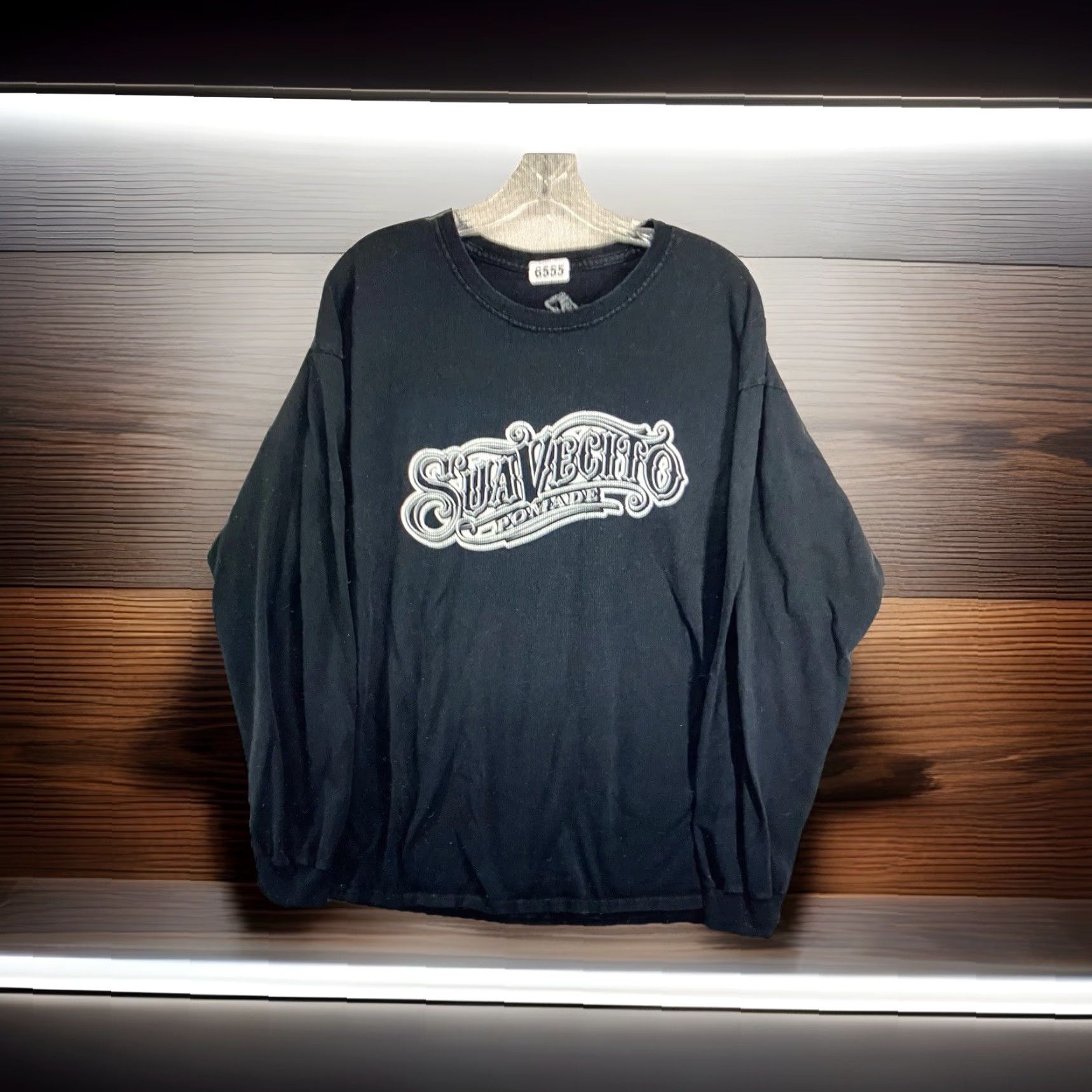 Vintage VINTAGE Suavecito Pomade Long Sleeve T-Shirt Men XL Black Skull Graphic Retro 50s Greaser Size US XL / EU 56 / 4 - 2 Thumbnail