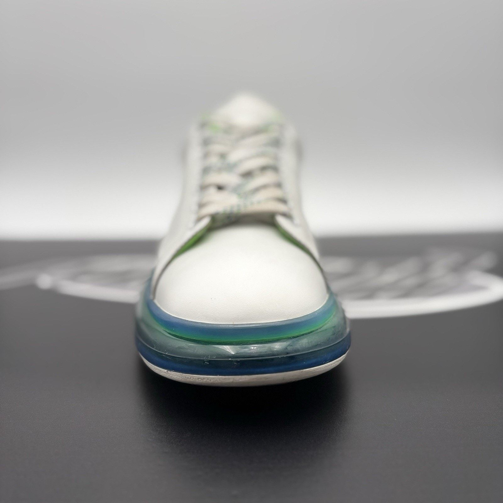 Alexander McQueen Alexander McQueen ' Transparent Sole White, Lime ' Size US 12 / EU 45 - 6 Thumbnail