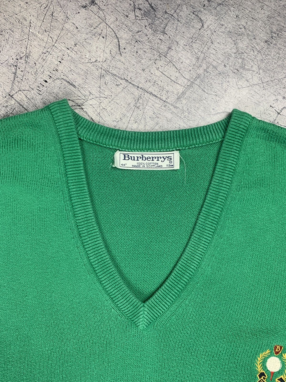Burberry Vintage Burberrys V-Neck Knitted Sweater 90s Size US XL / EU 56 / 4 - 8 Thumbnail