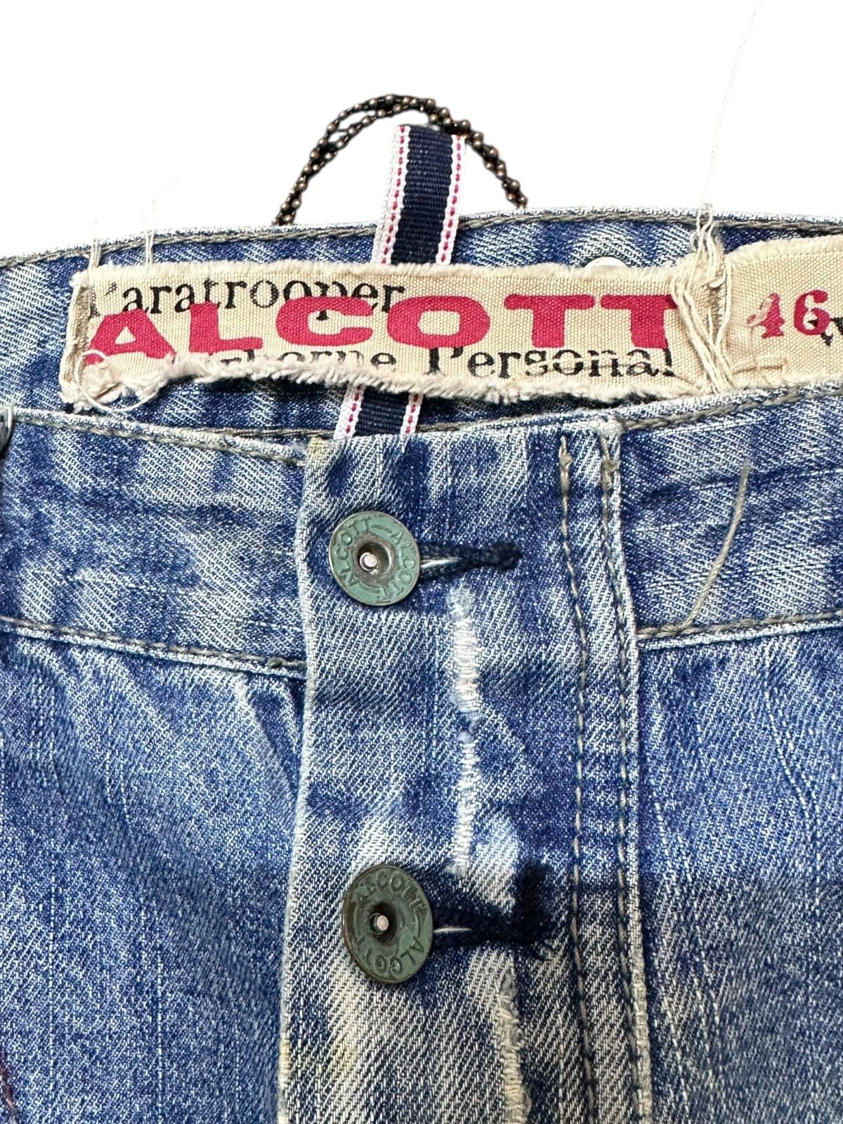 4GSELLER Vintage Alcott Paratrooper Airbone Personal Studded Denim Size US 33 - 5 Thumbnail