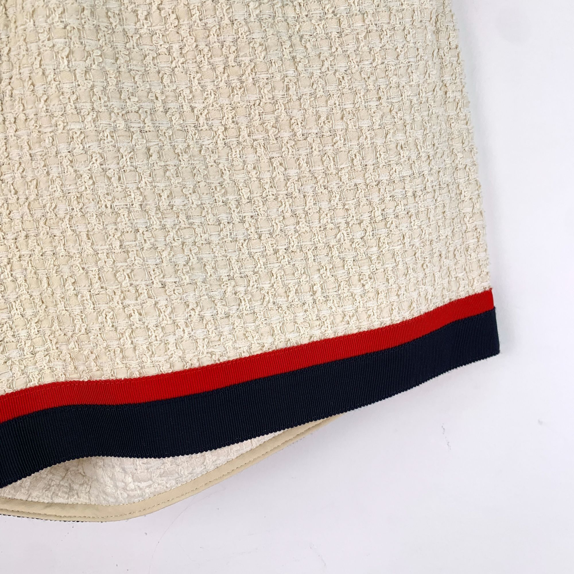 Gucci Gucci Beige Striped Cotton Tweed Shorts Size 40 Elastic Wais Size 40" / US 18 - 5 Thumbnail