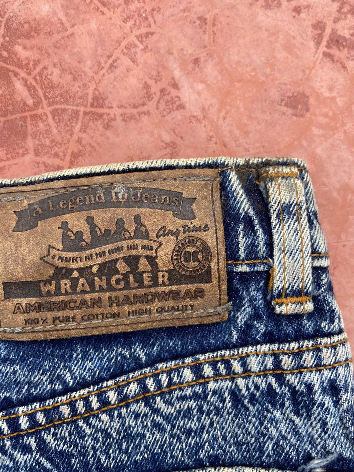 Beauty Beast 🔥 Acid Wash Vintage 80s Vintage Wrangler Jeans Size US 28 / EU 44 - 7 Thumbnail