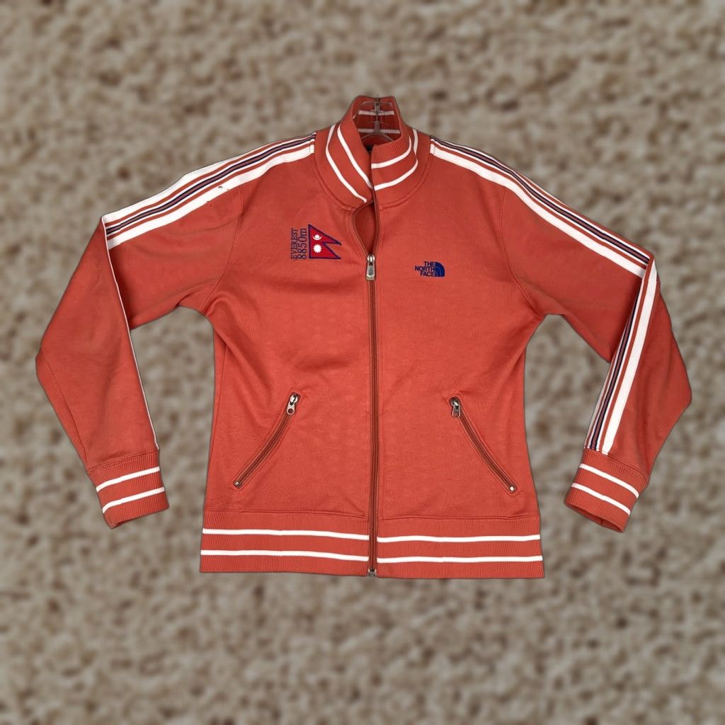 The North Face The North Face Jacket Womens Large Orange A5 Series Everest 8850m Track Striped Size L / US 10 / IT 46 - 1 Thumbnail