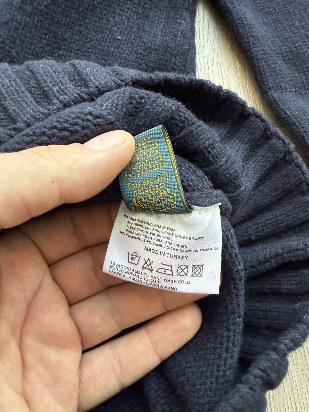 La Martina La Martina Navy Blue Wool Knit Sweater Size US XL / EU 56 / 4 - 7 Thumbnail