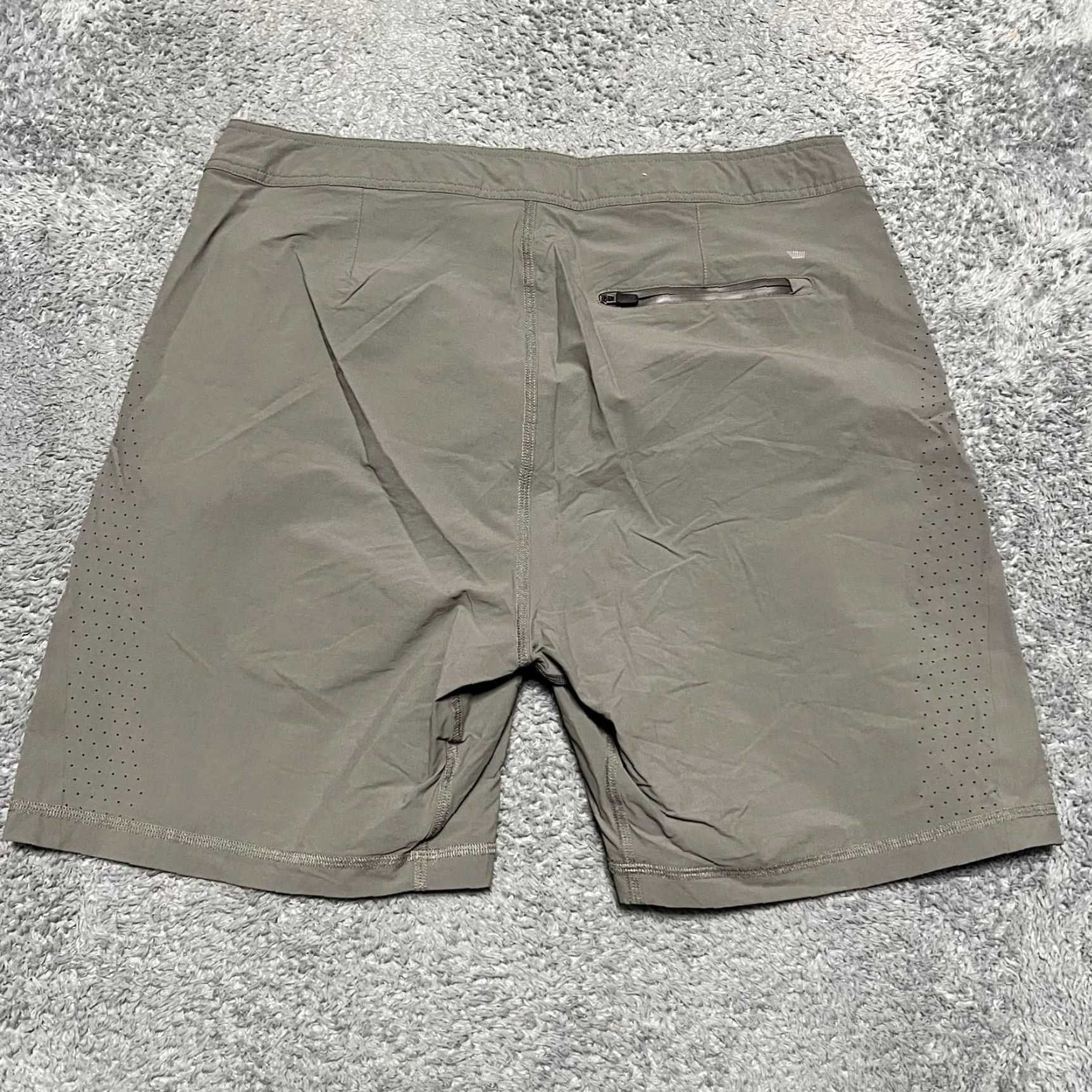 Vintage Mack Weldon Shorts Mens Large Gray Nylon Blend Quick Dry Drawstring Chino Mens Size US 33 - 2 Thumbnail
