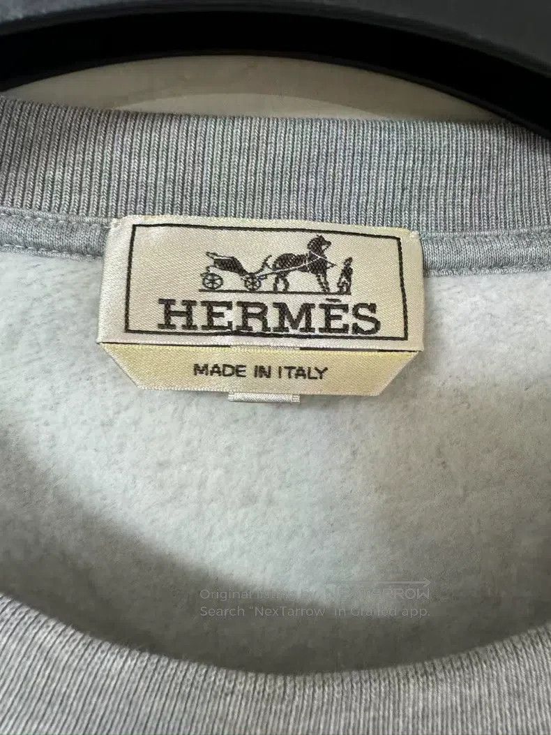 Hermes Hermes Yellow Leather Patchwork Pony Sweatshirt Size US M / EU 48-50 / 2 - 3 Thumbnail