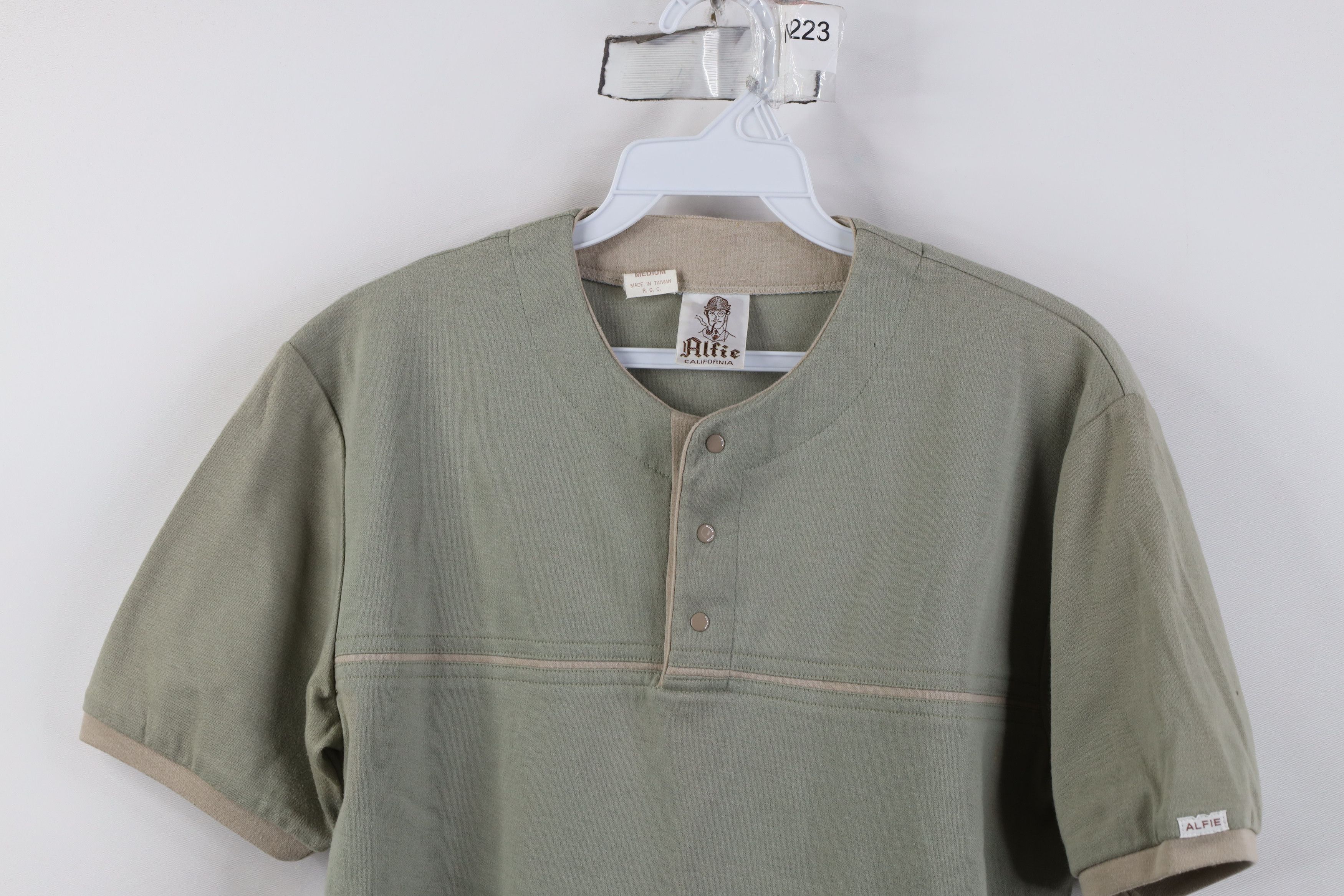 Vintage Vintage 70s Streetwear Blank Snap Button Henley T-Shirt Size M / US 6-8 / IT 42-44 - 2 Thumbnail