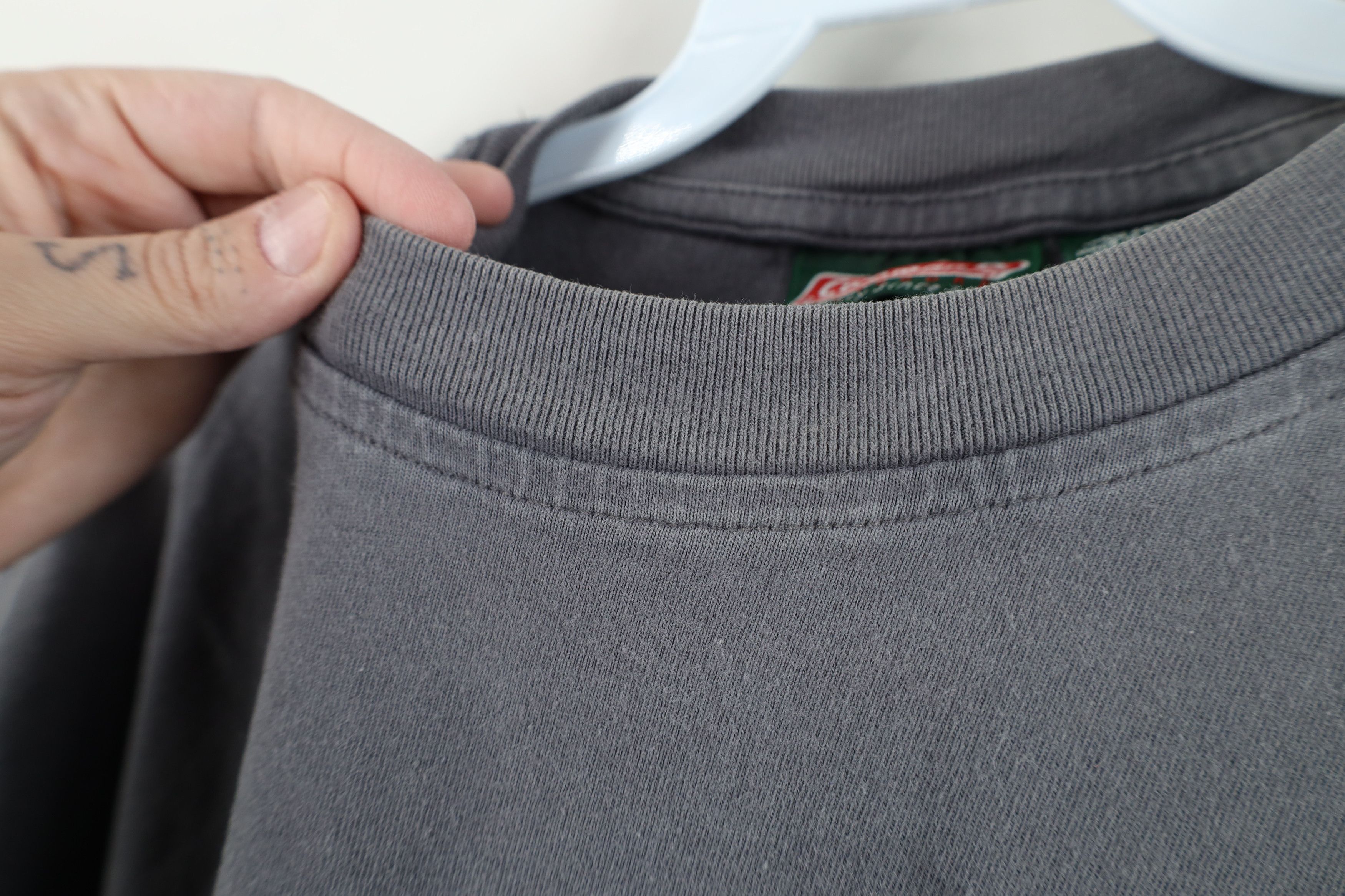 Vintage Vintage 90s Y2K Streetwear Faded Blank Cotton T-Shirt Gray Size US M / EU 48-50 / 2 - 8 Thumbnail