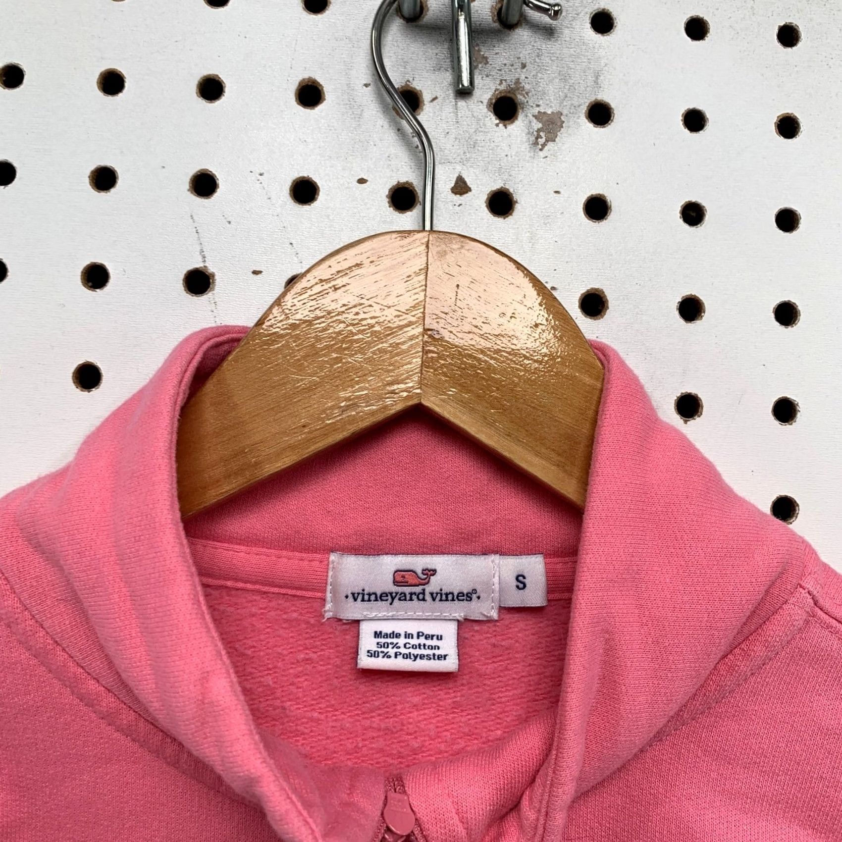 Vineyard Vines Vineyard Vines Womens Small Pink Long Sleeve Pullover Whale Logo Quarter Zip Size S / US 4 / IT 40 - 3 Thumbnail