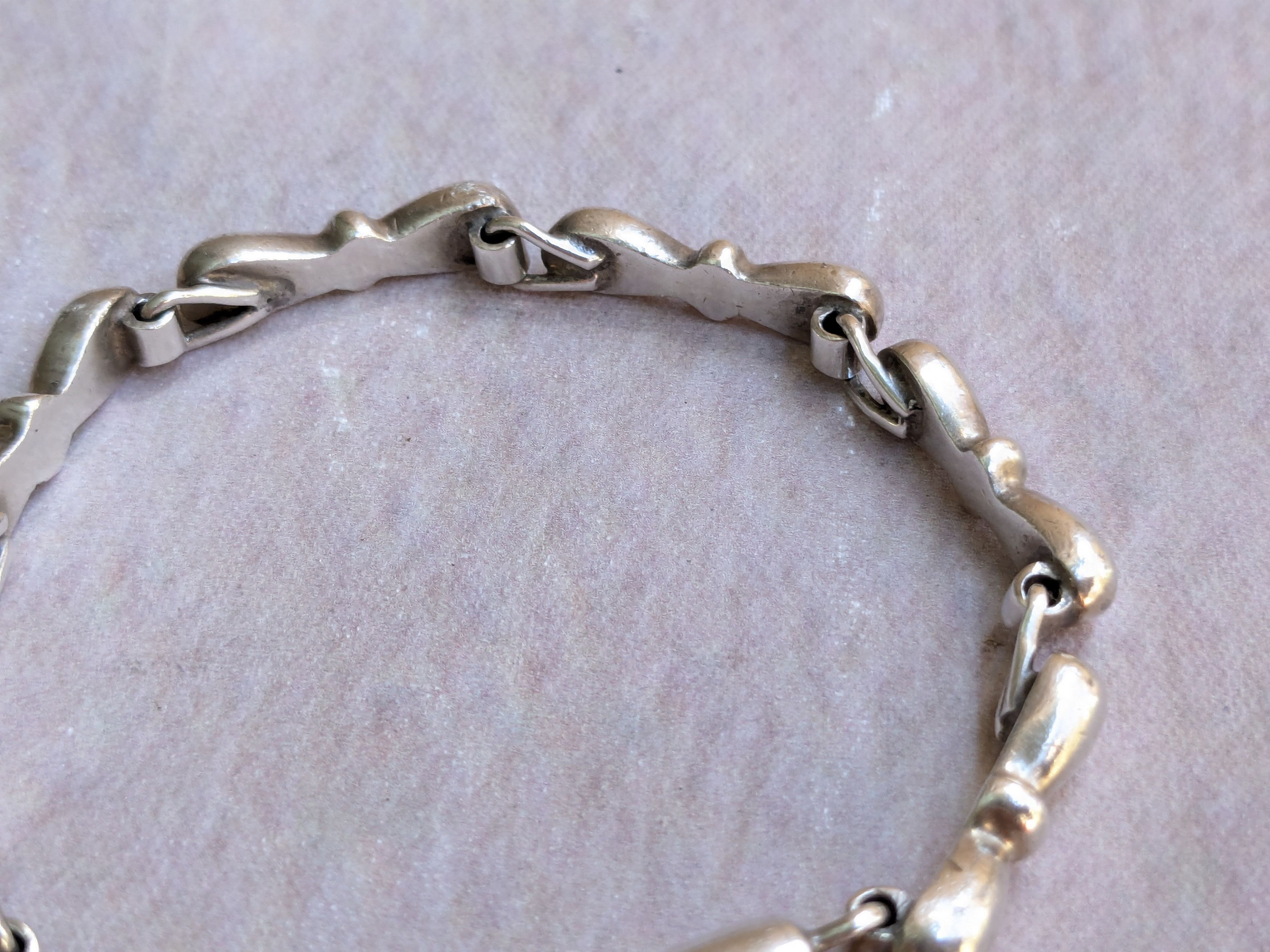 Jewelry Vintage Taxco Sterling Silver Bowtie Bracelet Taxco Size ONE SIZE - 4 Thumbnail