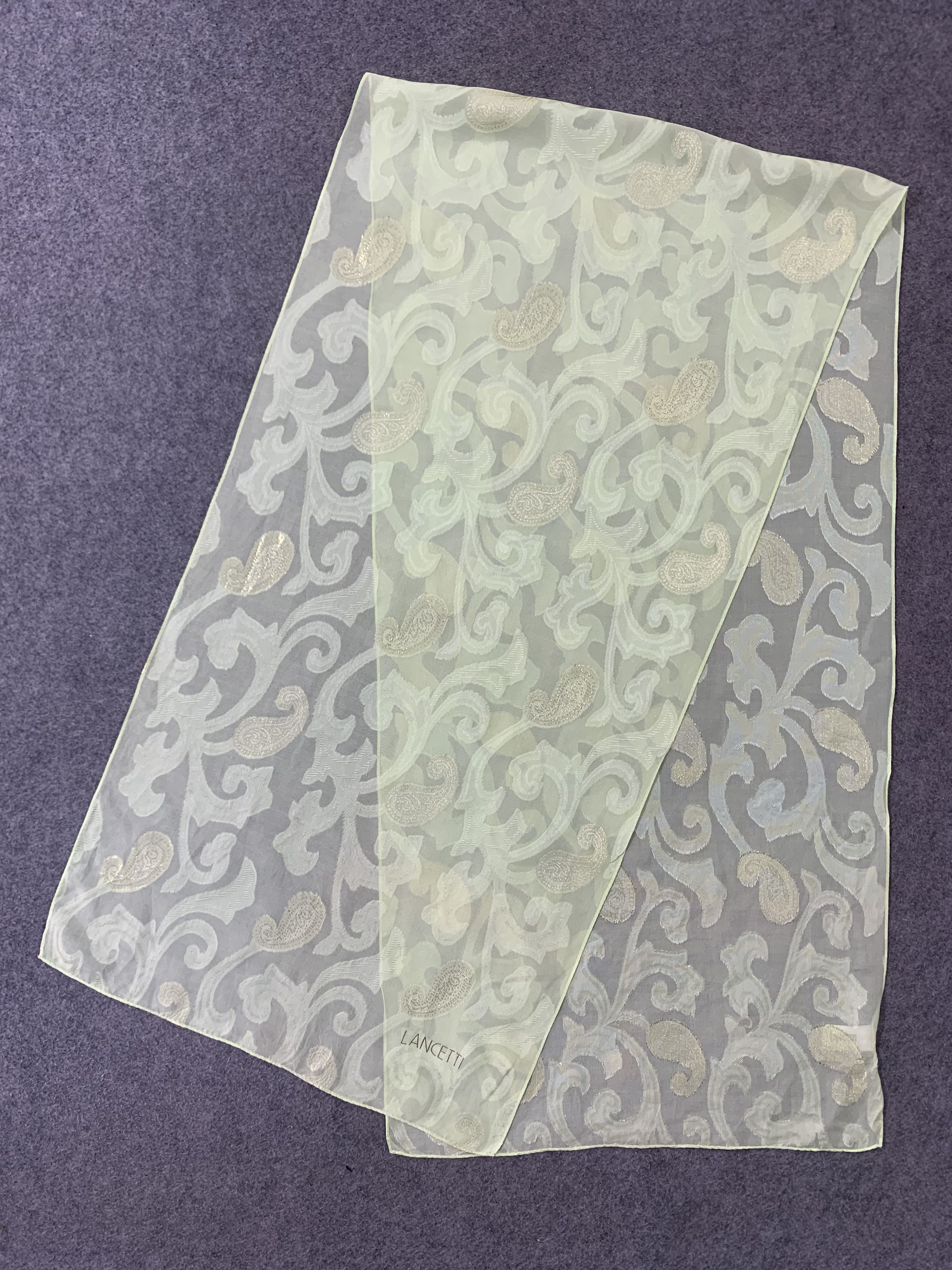 Lui di Lancetti Lancetti Scarf Silk Muffler Neck Wrap Stole BL9329 Size ONE SIZE - 4 Thumbnail