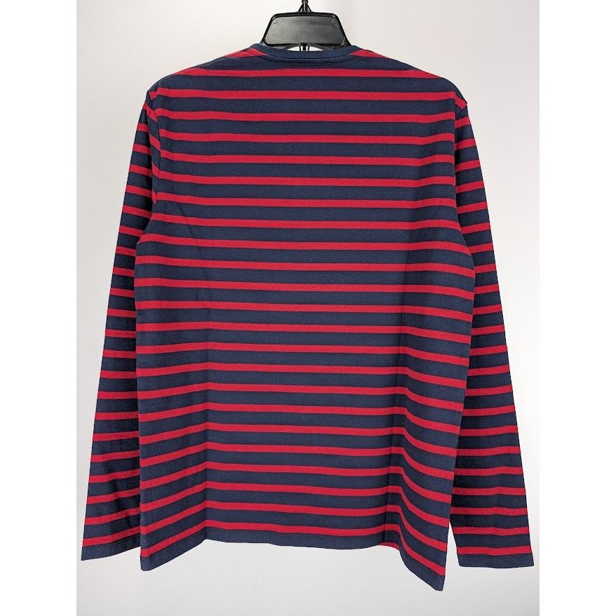 Alexander McQueen o1rshd1 Stripe Long Sleeve Velvet Skull Logo T-Shirt Size US S / EU 44-46 / 1 - 12 Thumbnail