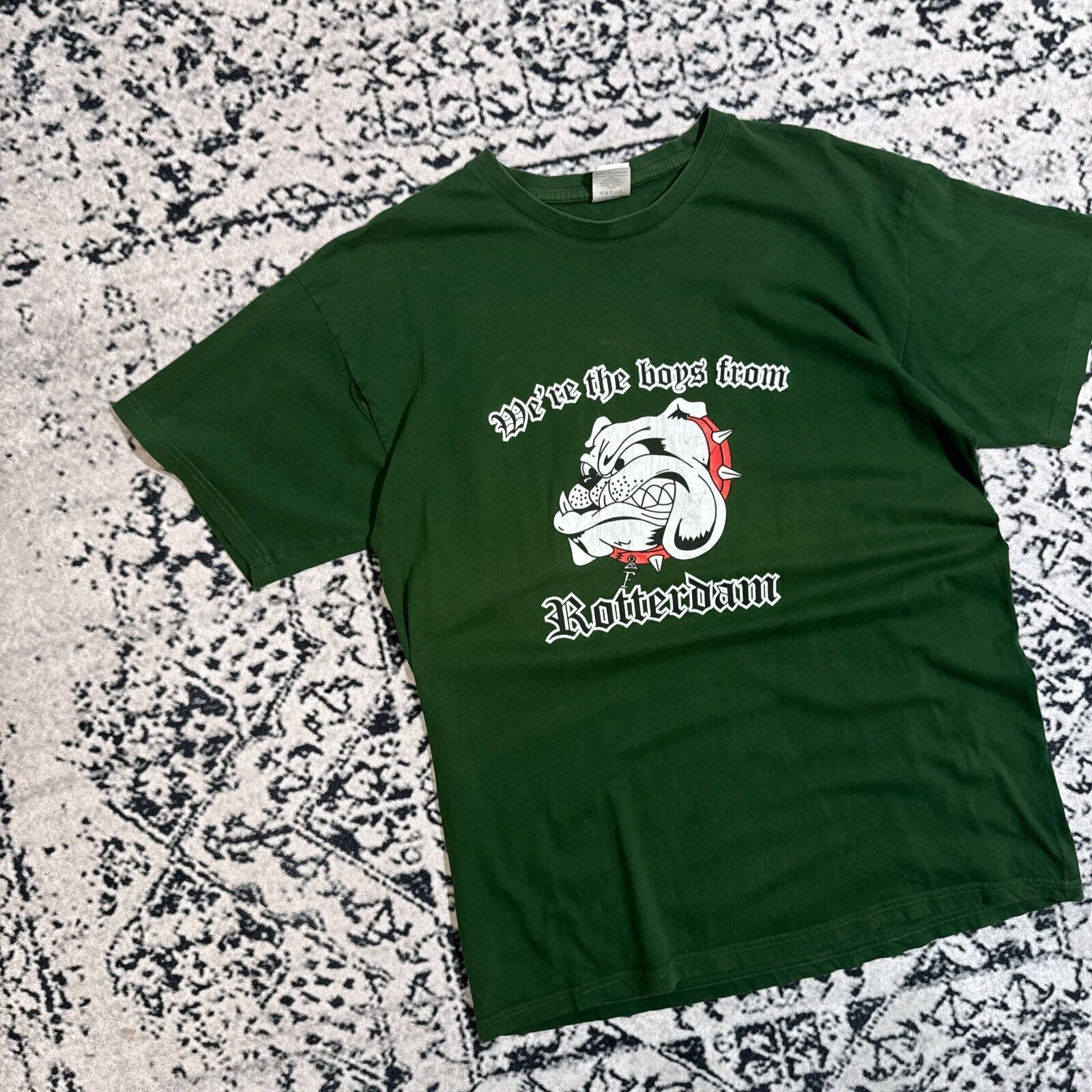 Vintage Vintage Bottle Green Cotton T-Shirt Size L Bulldog Roterdam Size US L / EU 52-54 / 3 - 3 Thumbnail