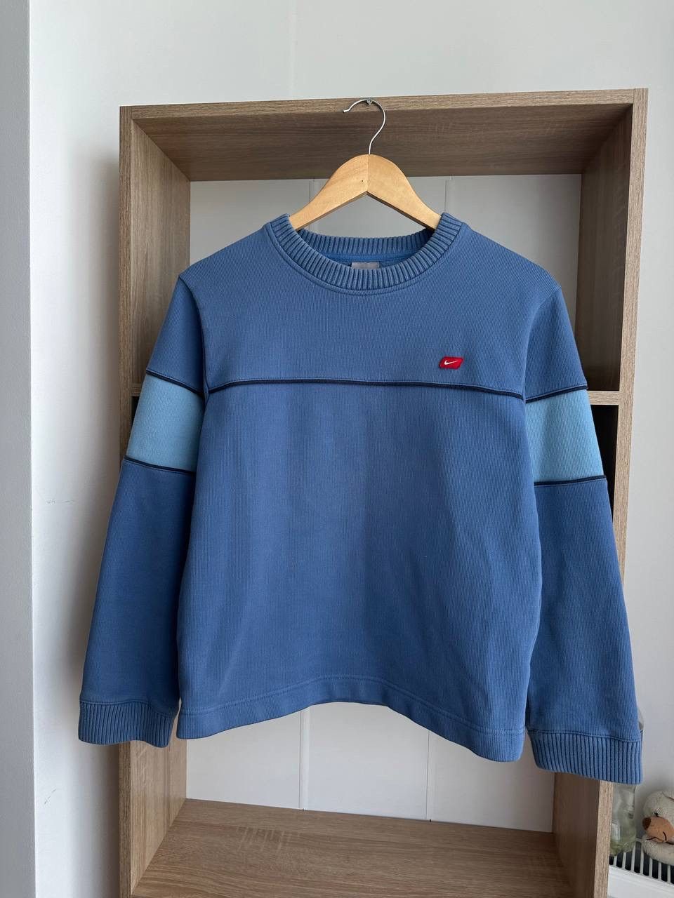 Nike × Nike ACG × Vintage Vintage Nike Blue Big Logo Sweater Size US XS / EU 42 / 0 - 8 Thumbnail