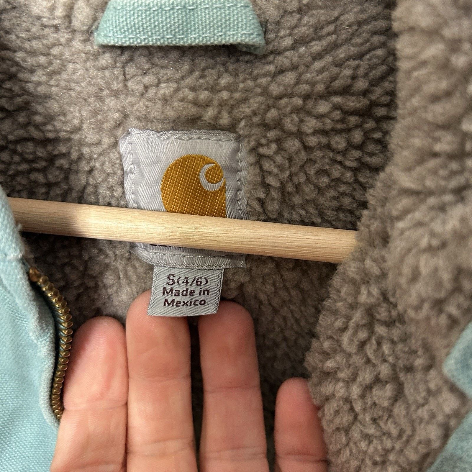 Carhartt Y2K Carhartt Sherpa-Lined Detroit Jacket “Seaglass” WJ141 Size S / US 4 / IT 40 - 9 Thumbnail