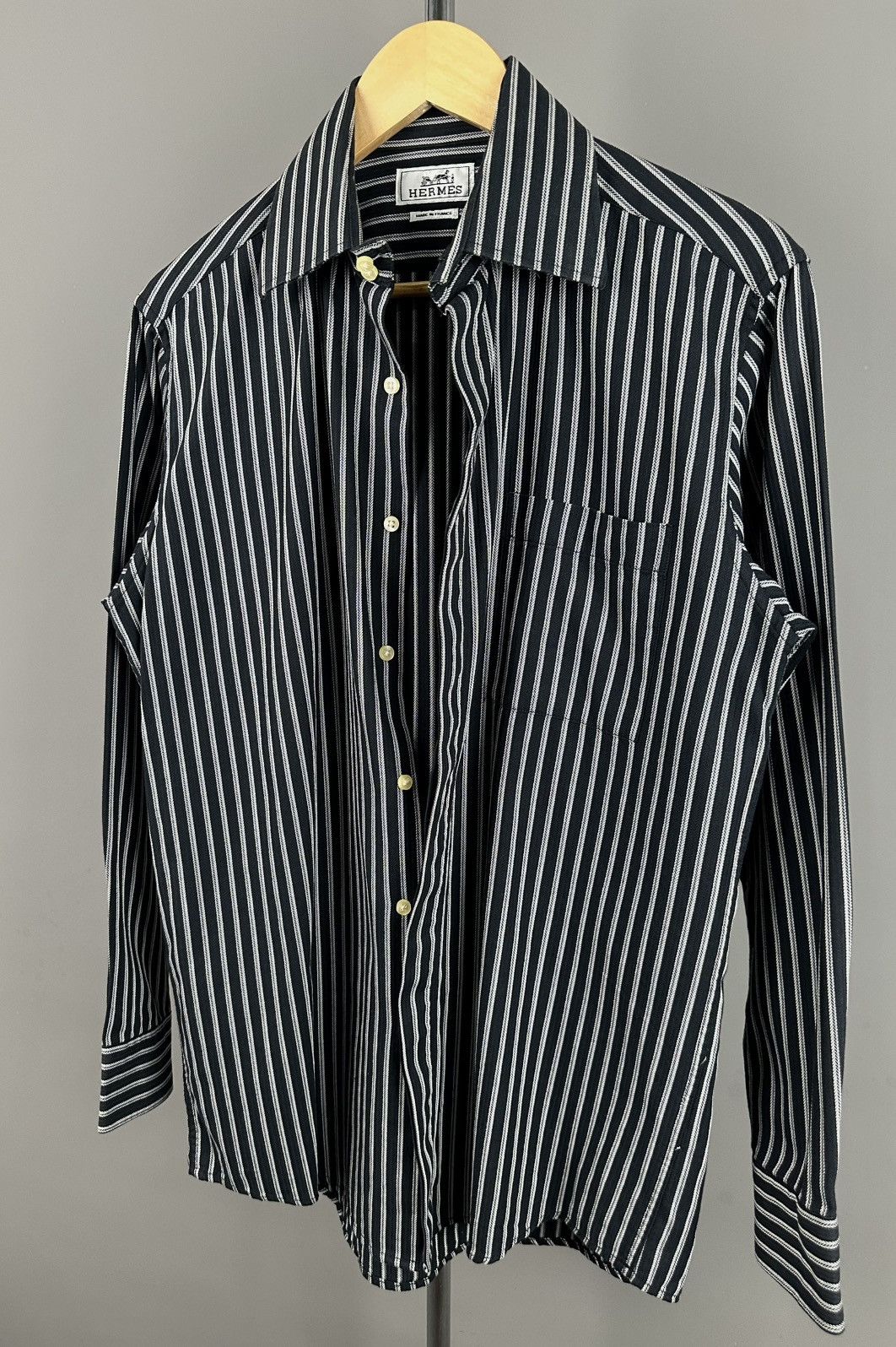 Hermes Hermes - Stripes Button Down Shirt Size US S / EU 44-46 / 1 - 4 Thumbnail