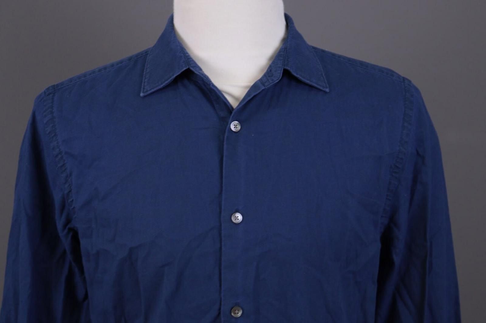 CLOSED Closed Regular Blue Long Sleeve Button Down Shirt Size L Size US L / EU 52-54 / 3 - 2 Thumbnail