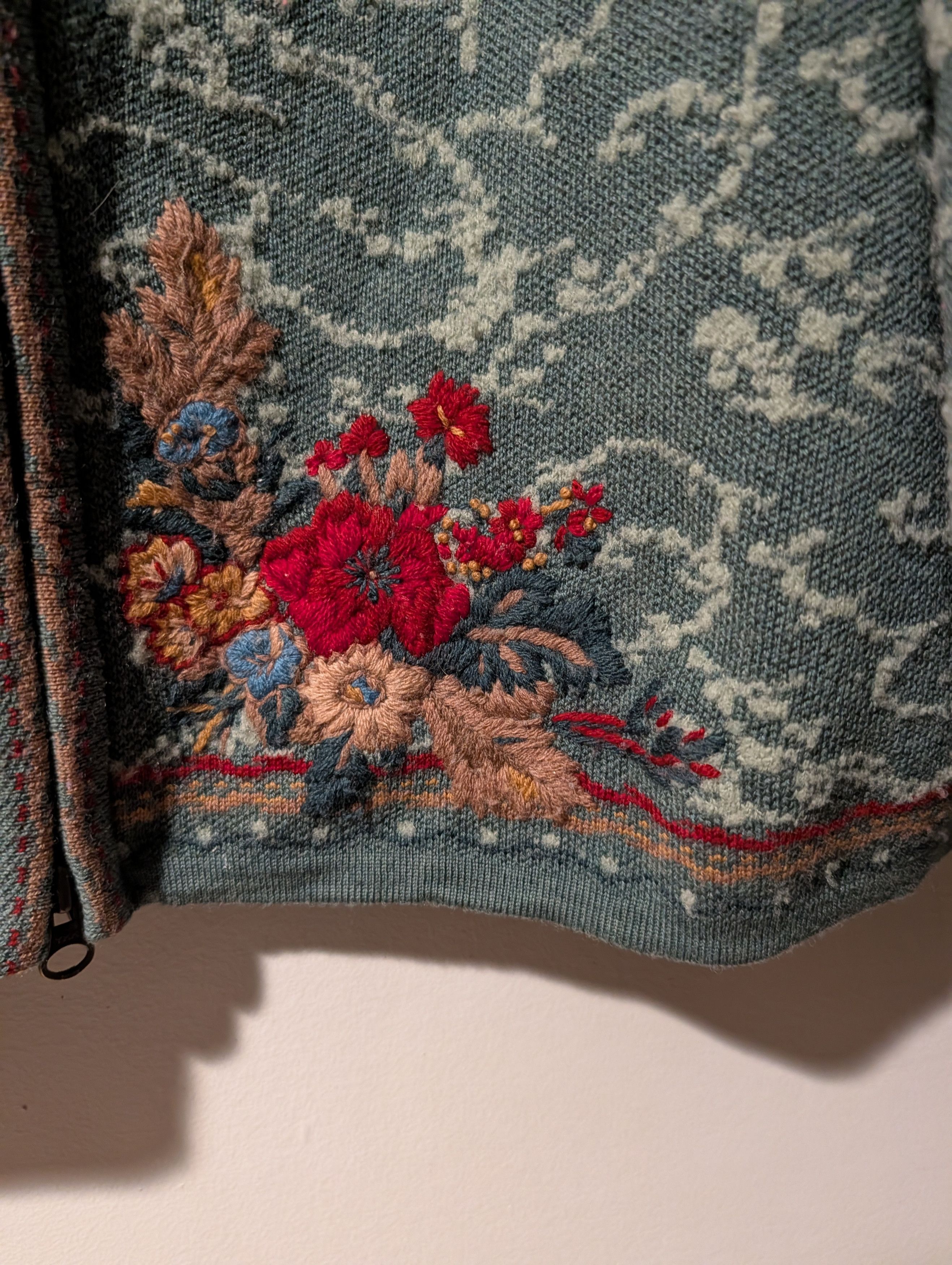 Pendleton Vintage Pendleton Wool Zip Up Cardigan Sweater Floral Size L / US 10 / IT 46 - 3 Thumbnail