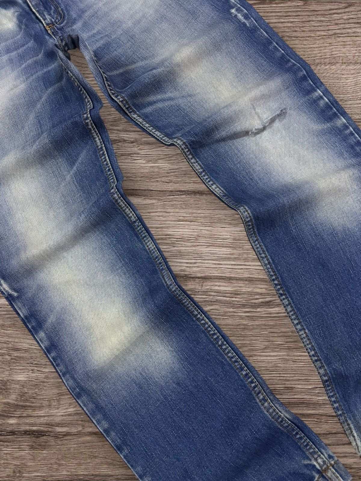 Benetton Benetton Formula 1 Distressed Slim Jeans Size US 30 / EU 46 - 3 Thumbnail