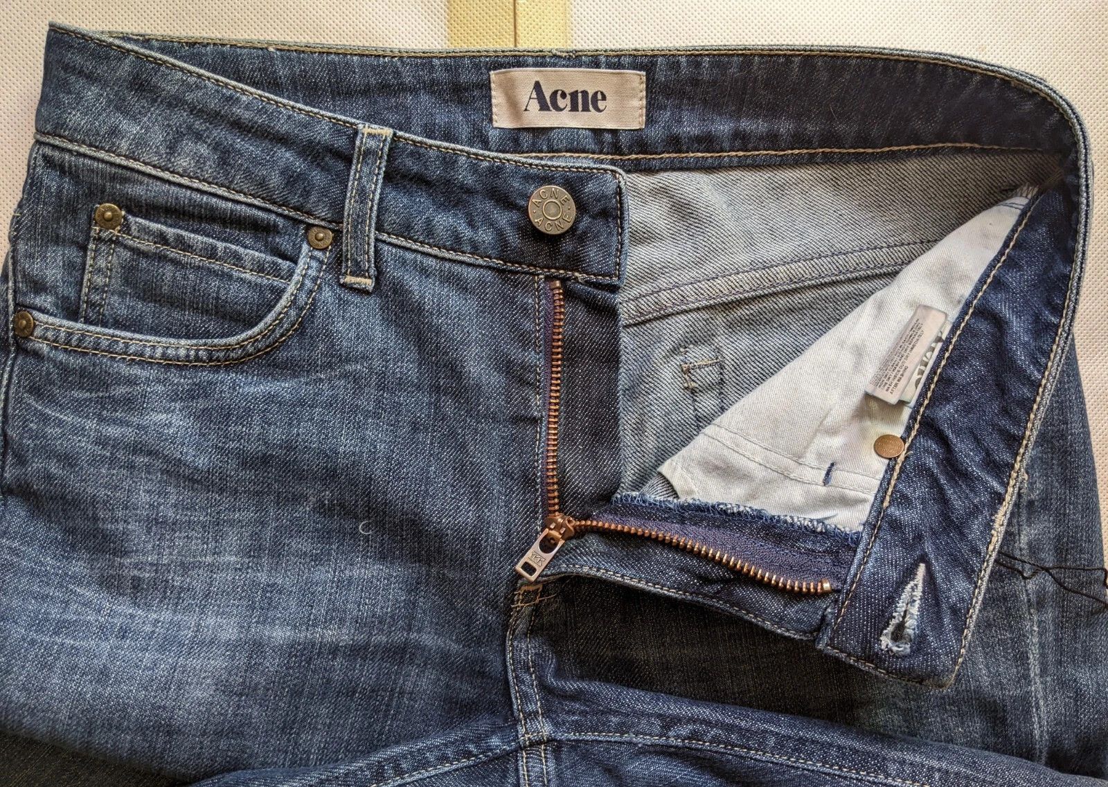Other Acne Hex Pure Jeans 27/32 Dark Blue Stretch Made in Albania Size 27" / US 4 / IT 40 - 5 Thumbnail