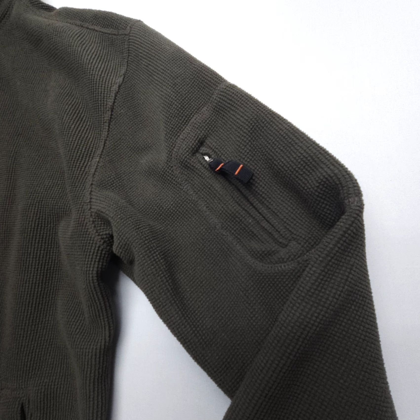 Vintage Fossa Mens Large Green 1/4 Zip Waffle Knit Sweater Thermal Pullover Mock Neck Shirt Size US L / EU 52-54 / 3 - 5 Thumbnail