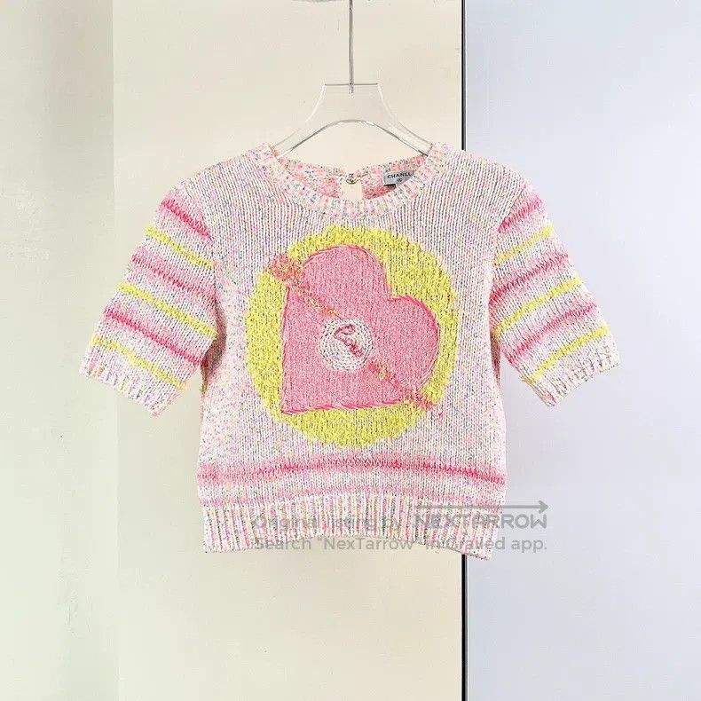 Chanel Chanel 24C colourful knitted short sleeves Size XS / US 0-2 / IT 36-38 - 2 Thumbnail