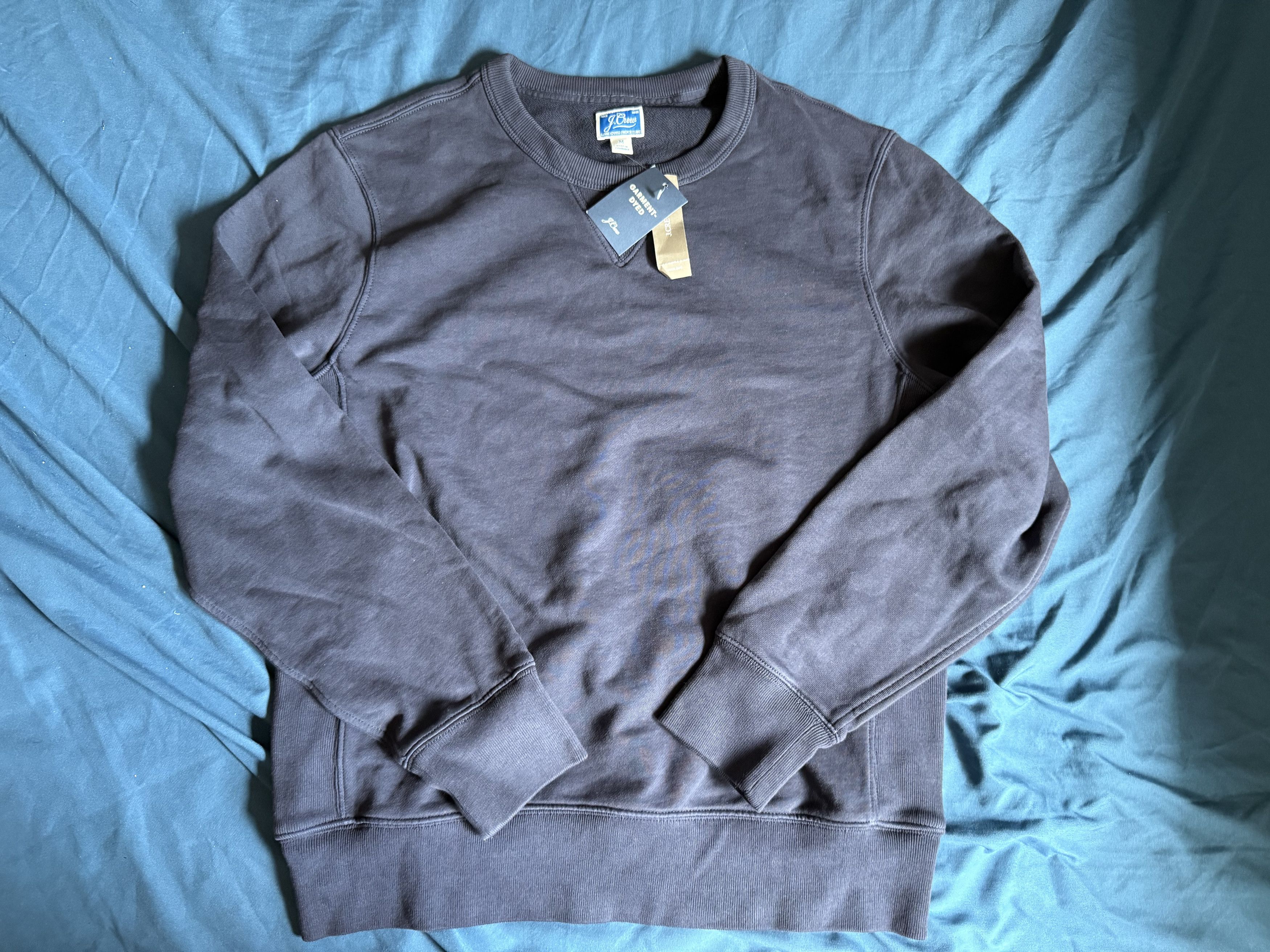 J.Crew J. Crew Garment-dyed french terry crewneck sweatshirt NAVY Size US M / EU 48-50 / 2 - 3 Thumbnail