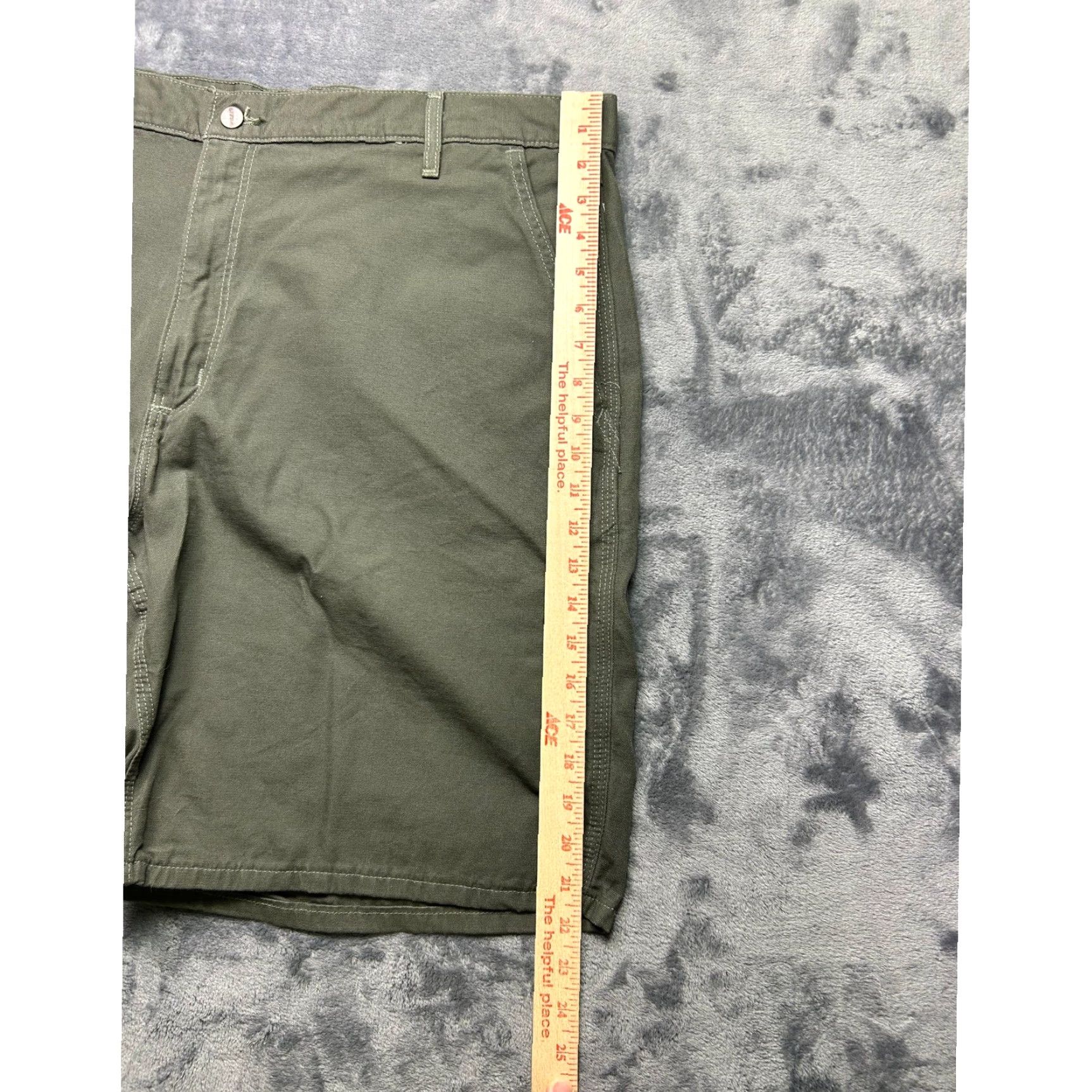 Carhartt VINTAGE Carhartt 42 Olive Green Canvas Carpenter Shorts Relaxed Fit Cargo Workwear Shorts Mens Size US 42 / EU 58 - 6 Thumbnail