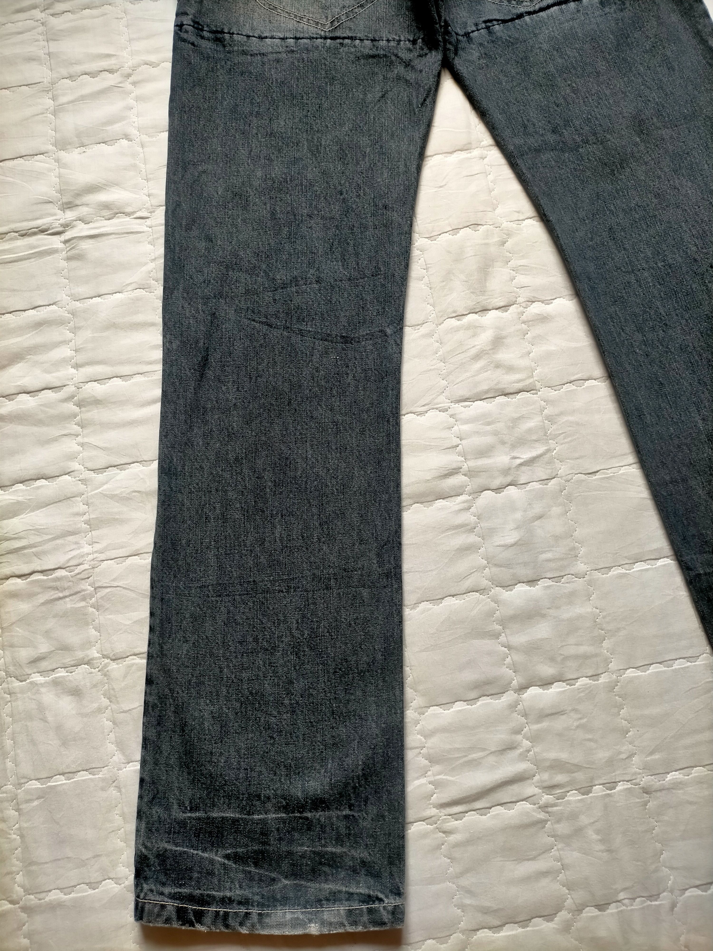 Le Grande Bleu (L.G.B.) 🔥Rare Dog House Double Waist Buckleback Black jeans Size US 32 / EU 48 - 19 Thumbnail