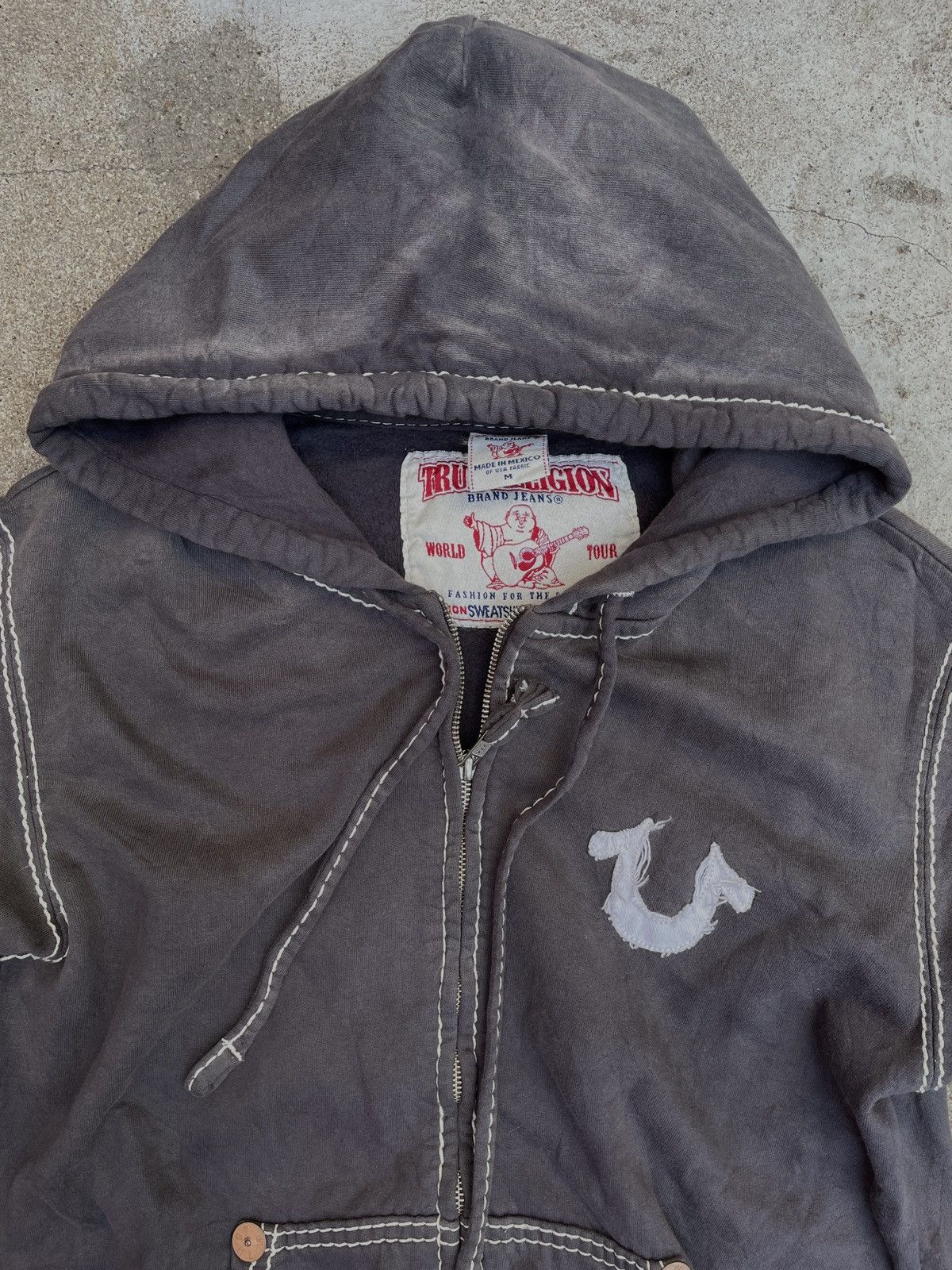 True Religion Vintage True Religion natural sun faded hoodie Size US M / EU 48-50 / 2 - 4 Thumbnail