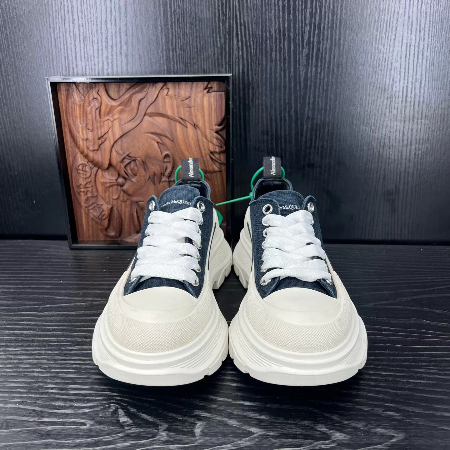 Alexander McQueen McQueen Black & White Martin Boots 37 Like New Box Size US 6.5 / IT 36.5 - 3 Thumbnail