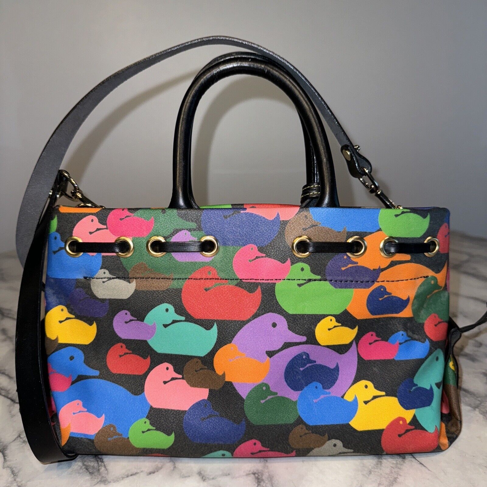 Dooney & Bourke NWOT Vintage Dooney & Bourke Ducks Handbag Satchel Crossbody Size ONE SIZE - 5 Thumbnail