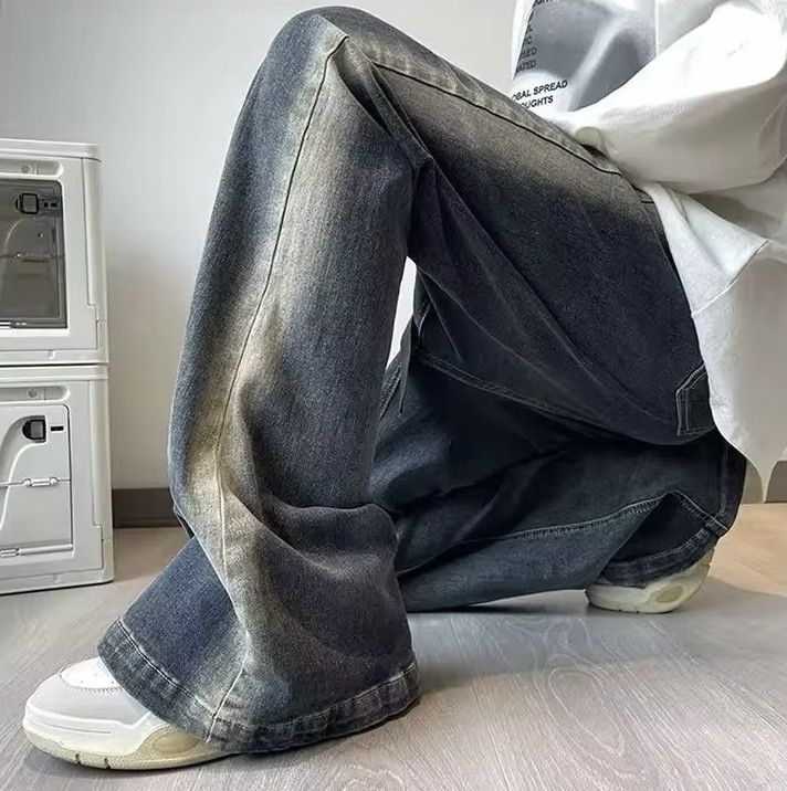 Japanese Brand × Jean Y2k Streetwear Gradient Colour Flared Jeans Size US 33 - 4 Thumbnail