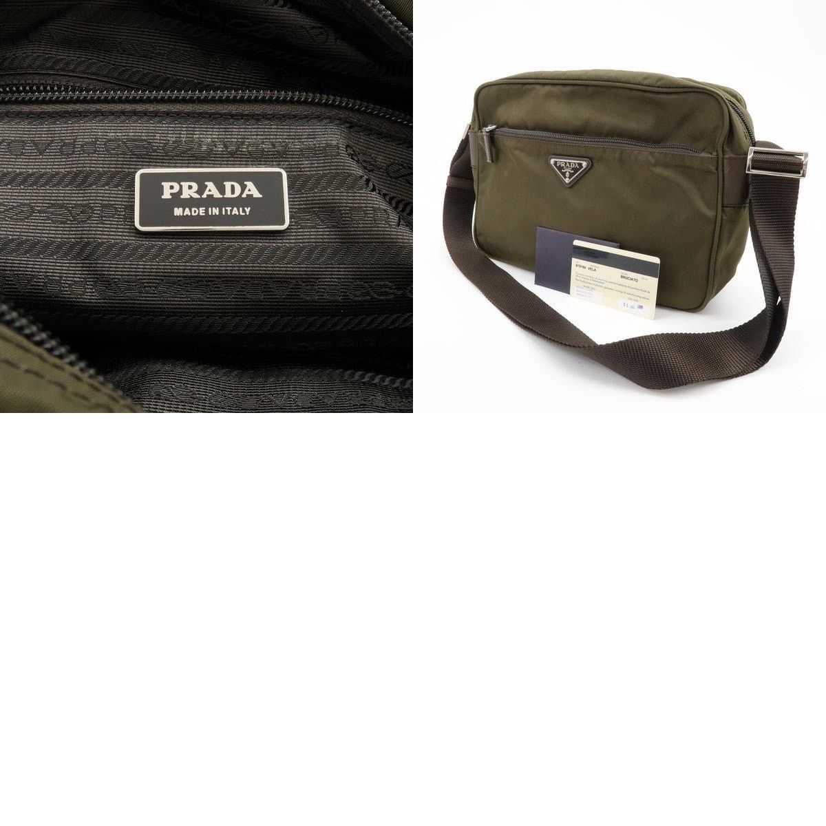Prada Prada Triangle Logo Nylon Crossbody Bag Green Size ONE SIZE - 8 Thumbnail