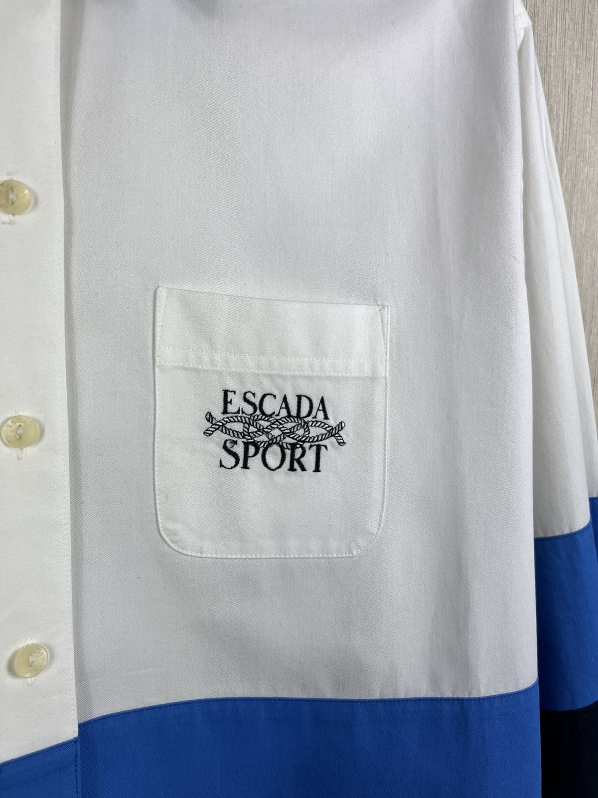 Escada Sport Vintage Brand New Escada Sport old money pocket hemd shirt Size L / US 10 / IT 46 - 8 Thumbnail